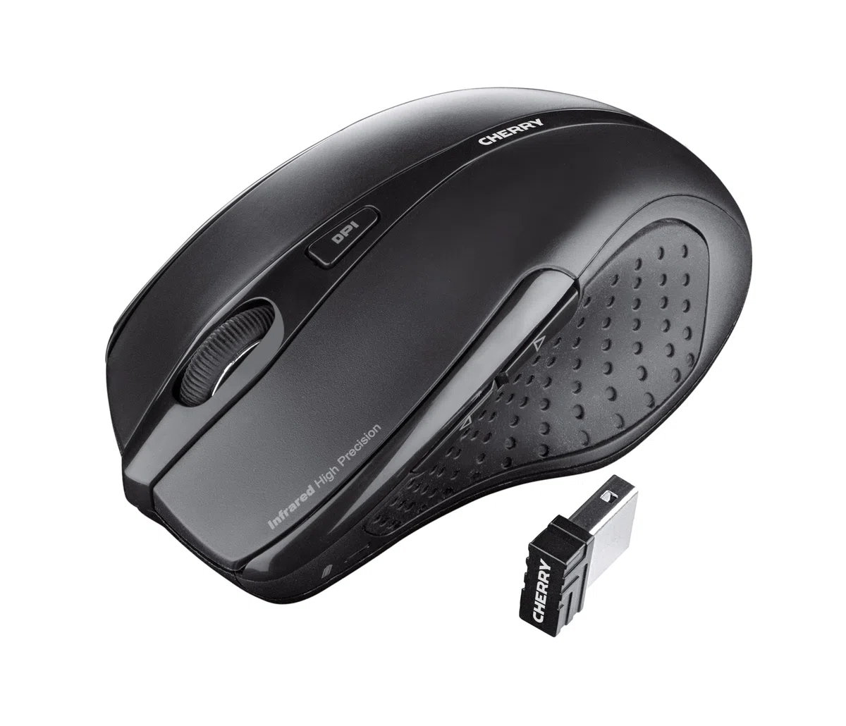 CHERRY DW 5100, Ensemble Clavier et Souris Sans Fil, Disposition Française (AZERTY), Radio 2,4 GHz, Plug & Play, Souris Ergonomique pour Droitiers, Piles, Noir