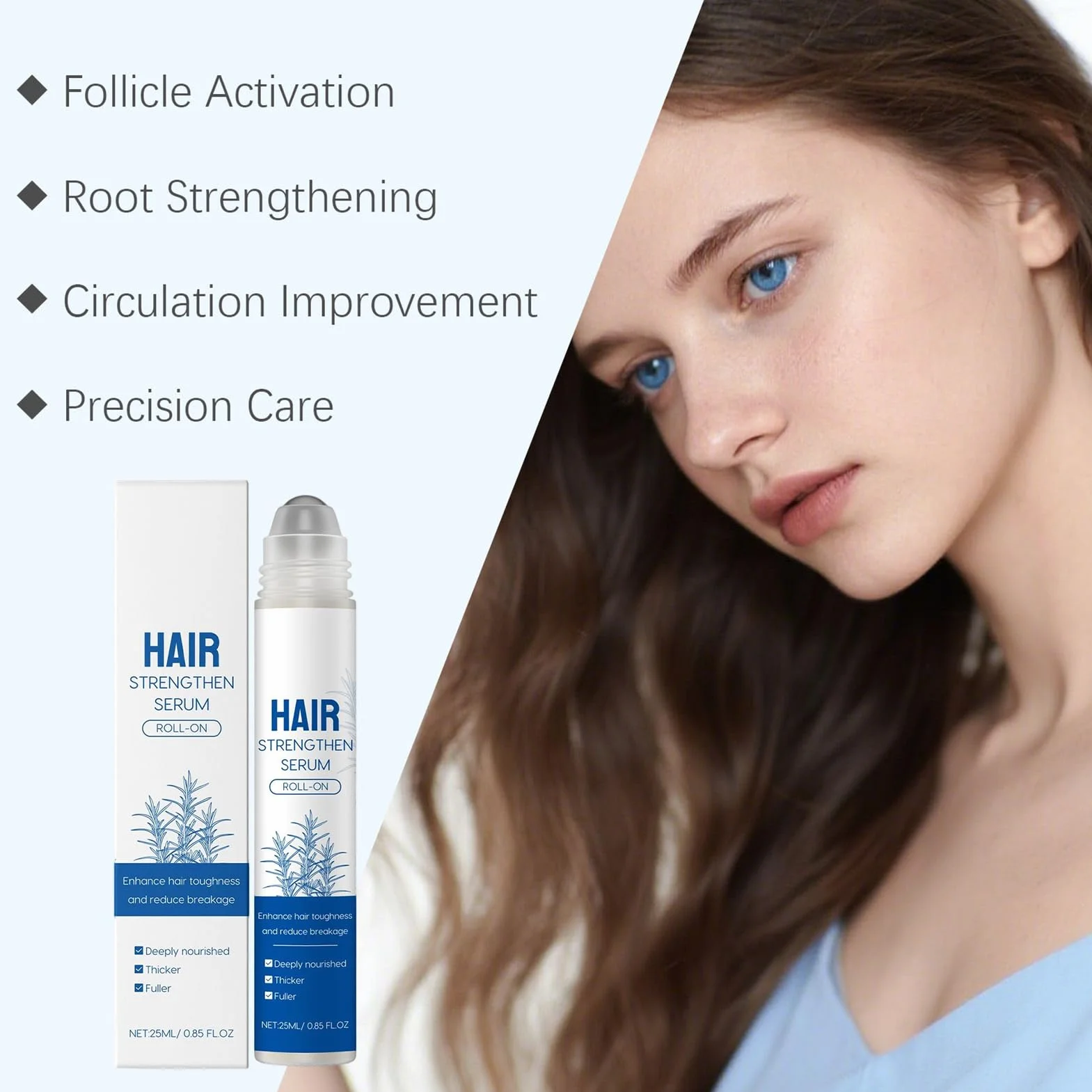 Sérum de croissance des cheveux 25 ml Stylo nourrissant Solution rouleau soin cuir chevelu