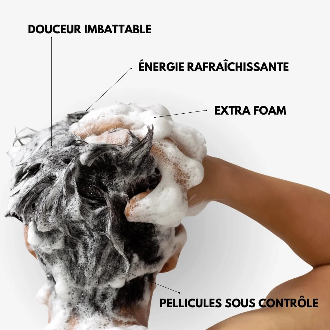 FETEN Shampooing Antichute Antipelliculaire Cheveux Homme 400ml Prévention Chute Volume Nutrition Repousse Fortifiant