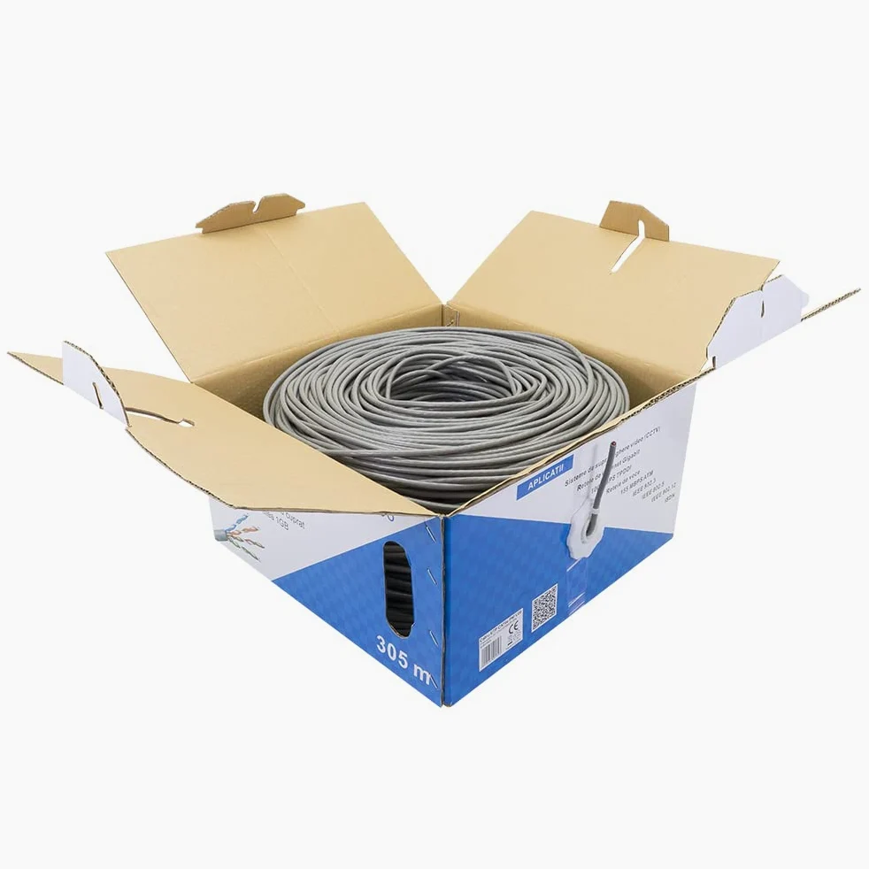 PNI Câble ethernet/LAN 305 m Cat6 U06 pour Internet 1 Gigabit/système de surveillance