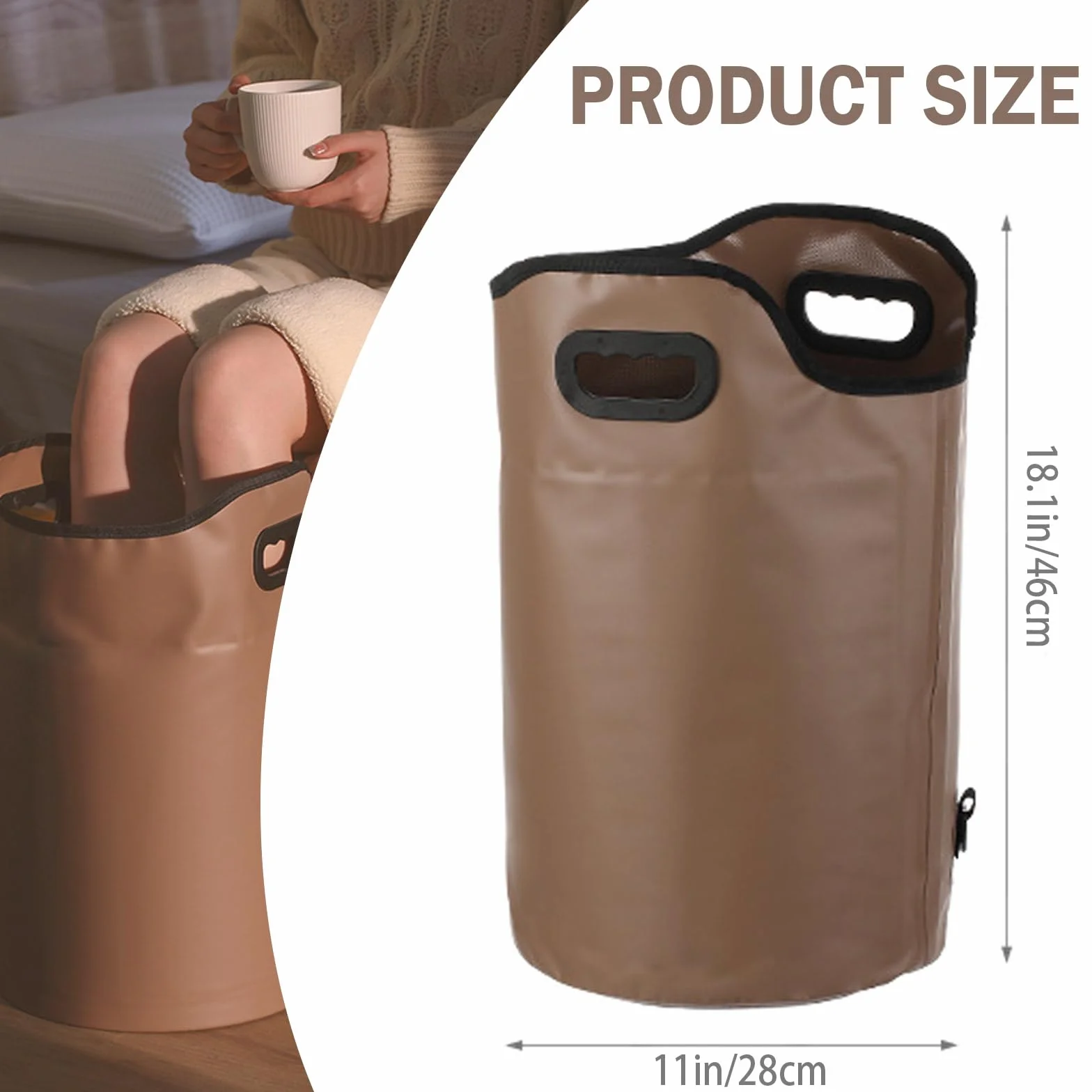 Pliable Bassin de Bain de Pied avec Trou de Drainage, Baignoire Portable pour Voyage et Camping
