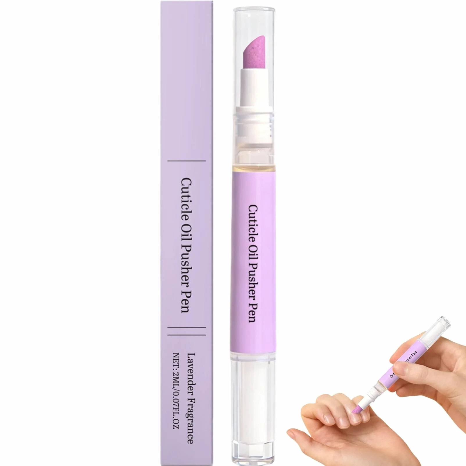 Sassytip Stylo Repousse-Cuticules à L'huile 2 ml Dissolvant Cuticules Huile Ongles Rose Lavande Soin Manucure