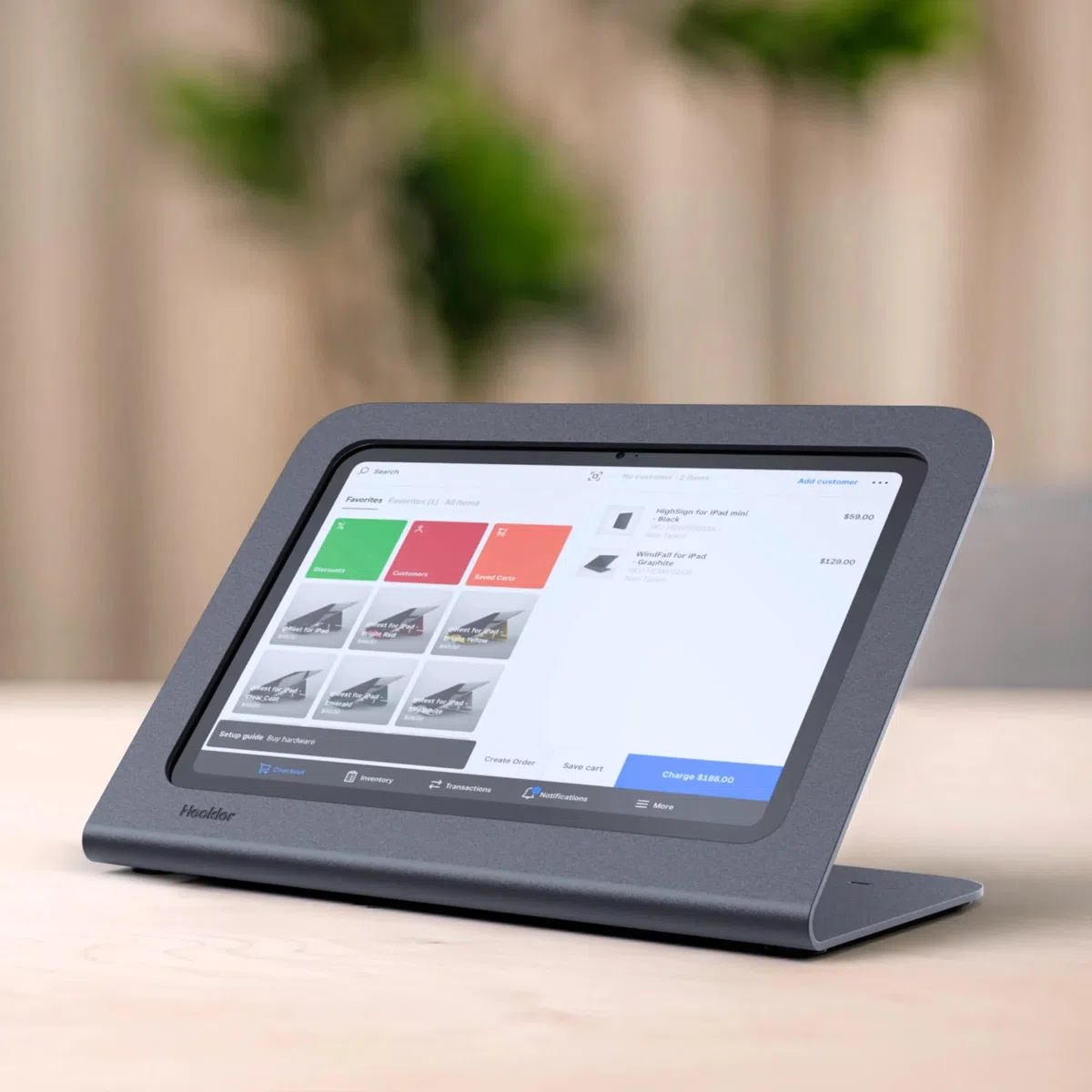 Windfall Heckler Design Support de sécurité antivol Compatible avec iPad 10 (2022) 10,9 Pouce, Noir