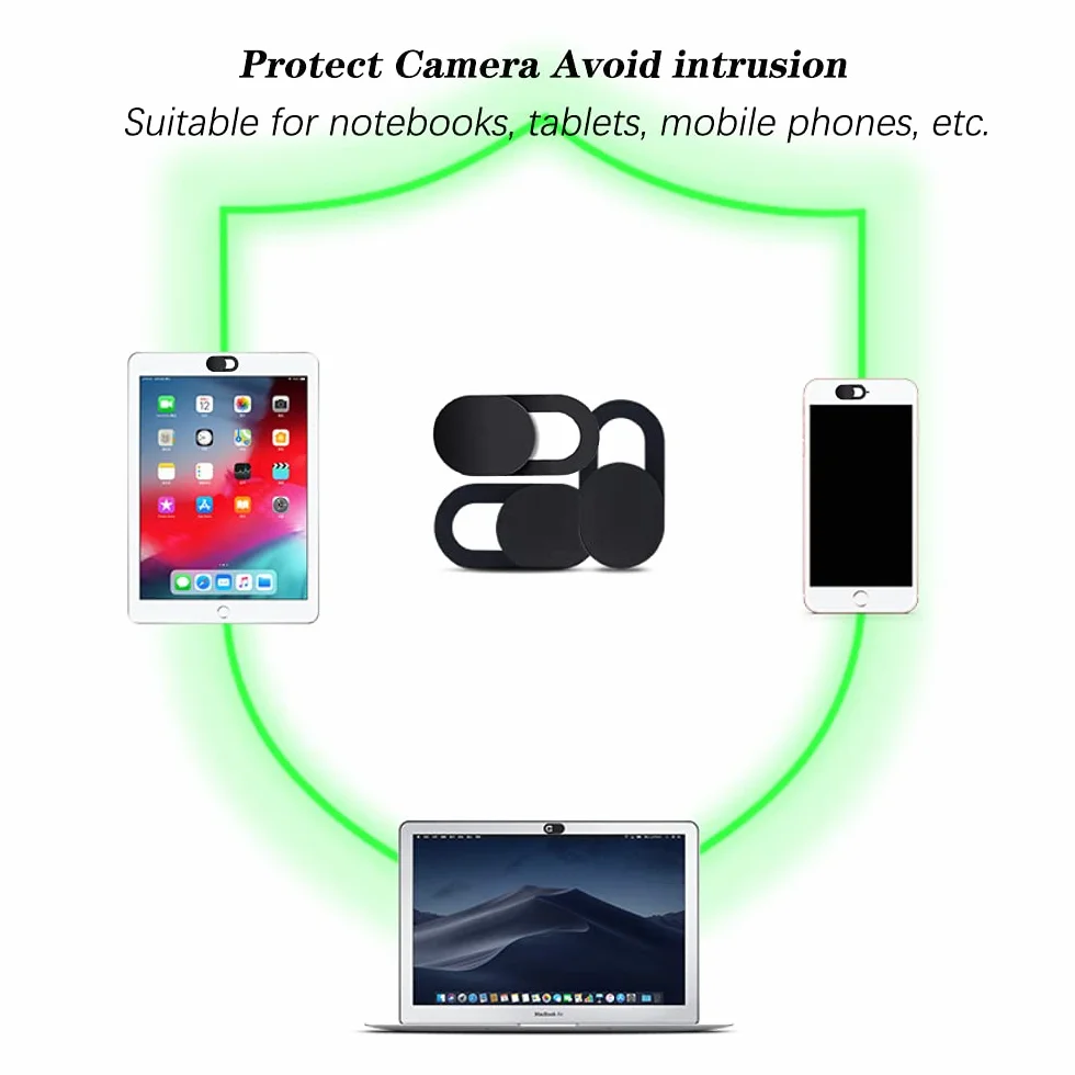 Cache Webcam Ultra Fin 3 Pcs pour Laptop Smartphones Tablettes