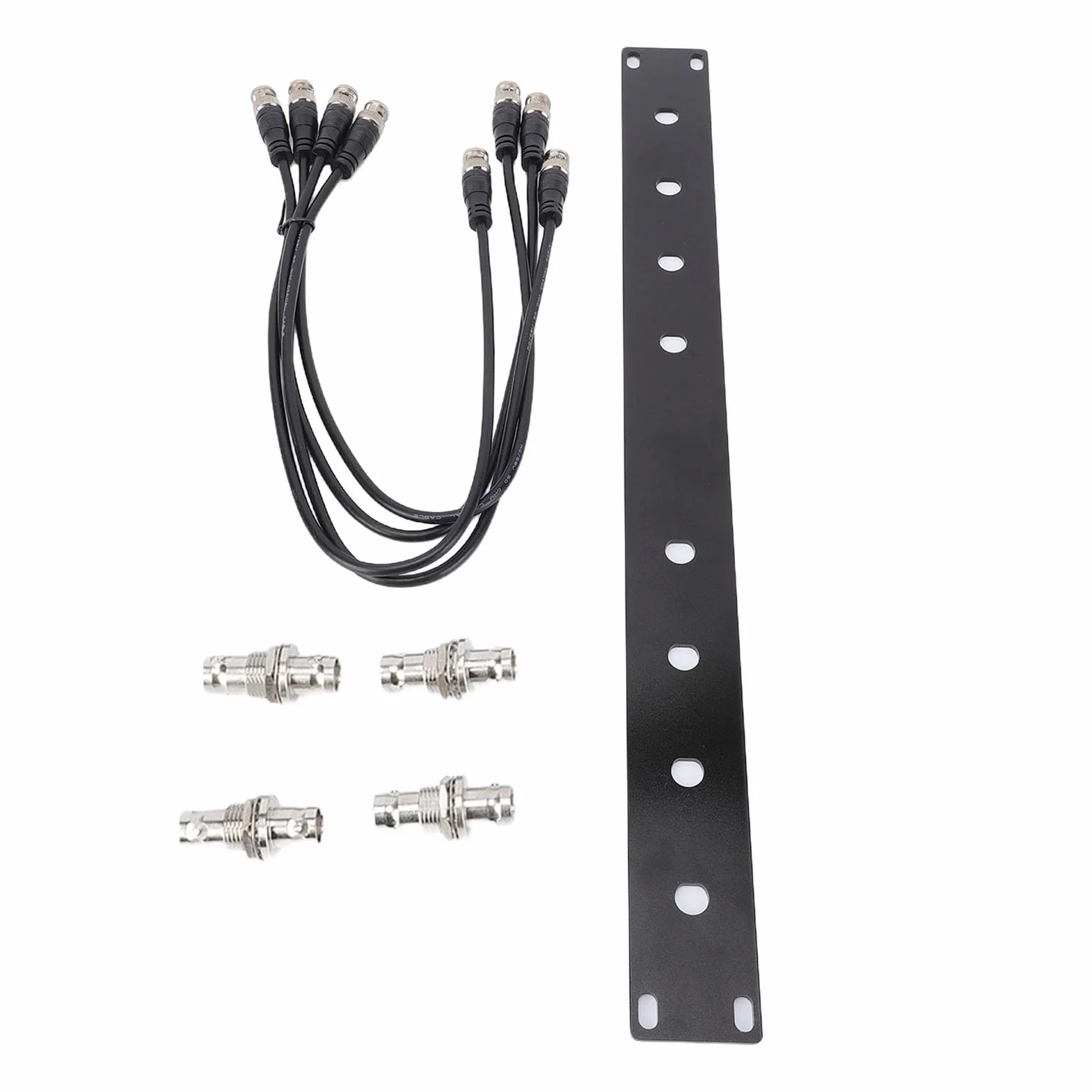 aqxreight Kit de Support D'antenne à Montage Frontal Matériau en Alliage D'aluminium Robuste Panneau 1U Câble BNC de 50 Cm Kit de Montage en Rack D'antenne Plusieurs Systèmes sans Fil
