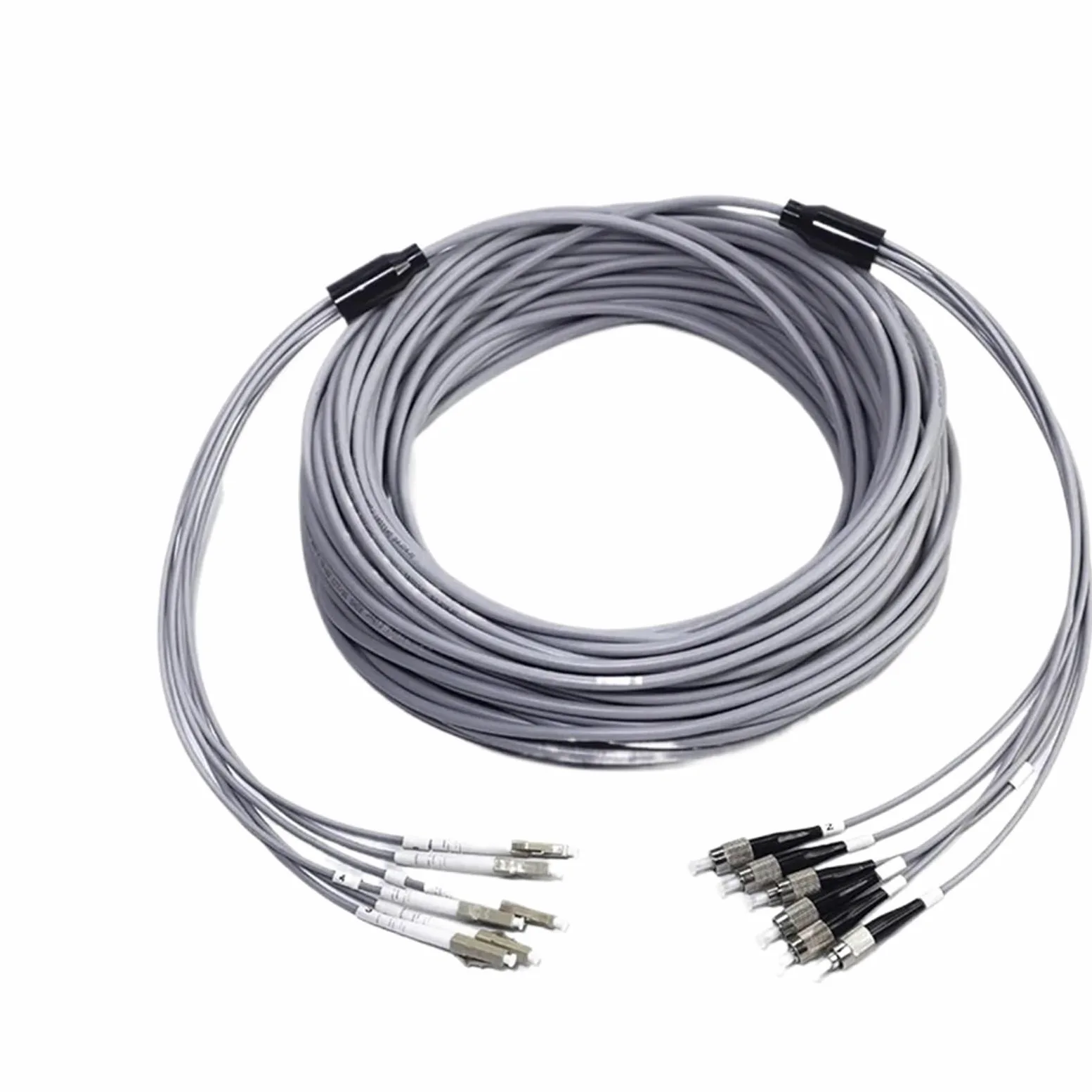 Lot de 3 câbles de raccordement à fibre optique blindé à 6 fils OM1 mm 6 C SC LC FC STA multimode 6 fibres optiques 20 m, 30 m, 40 m (3 m, SC-SC)
