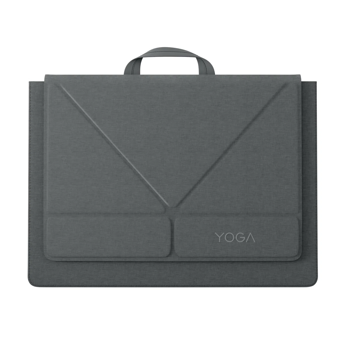Lenovo Housse de Transport pour Ordinateur Portable avec écran de 14", Organiseur Multi-Compartiments avec Support Convertible, Housse de Protection légère en Polyester et Microfibre, Gris Luna