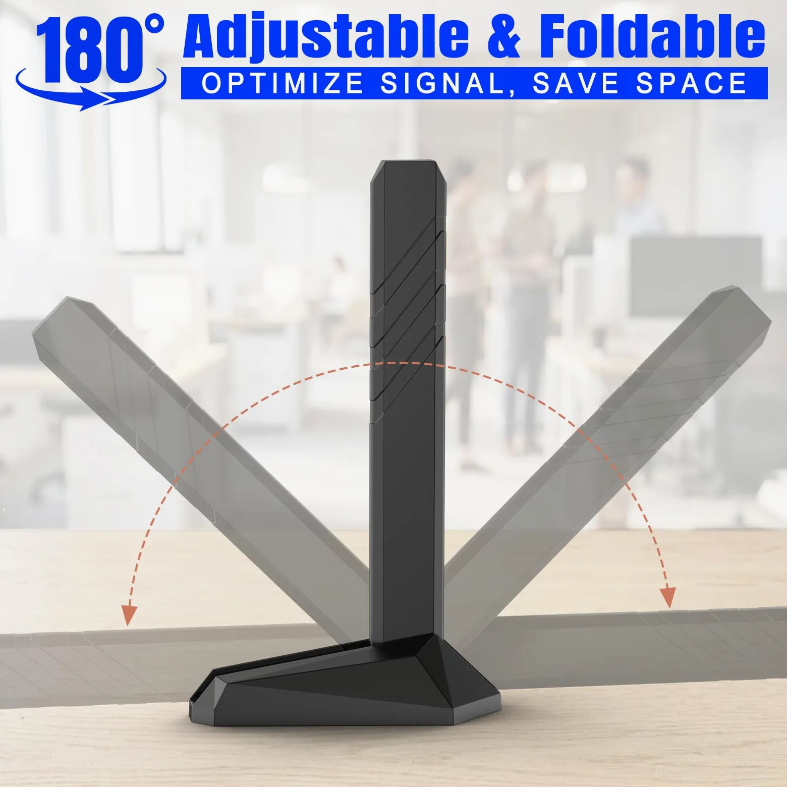 Eightwood Antenne WiFi 7 2,4 GHz 5 GHz 6 GHz WLAN 6E Antenne Tri-Bande WiFi Base magnétique avec câble d'extension de 2 m pour Bluetooth PC Carte mère WLAN Cartes PCI Carte WiFi Routeur