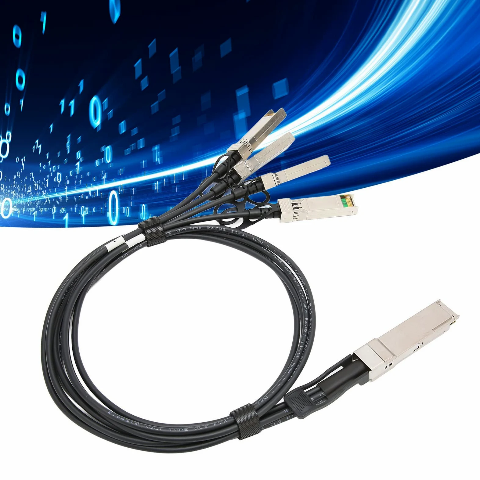 Câble DAC QSFP28 40G, Câble QSFP+ vers 4 SFP+ Direct Attach, 1 Mètre pour pour pour H3C, pour Juniper, pour pour ZTE, pour pour Entel, pour Extreme