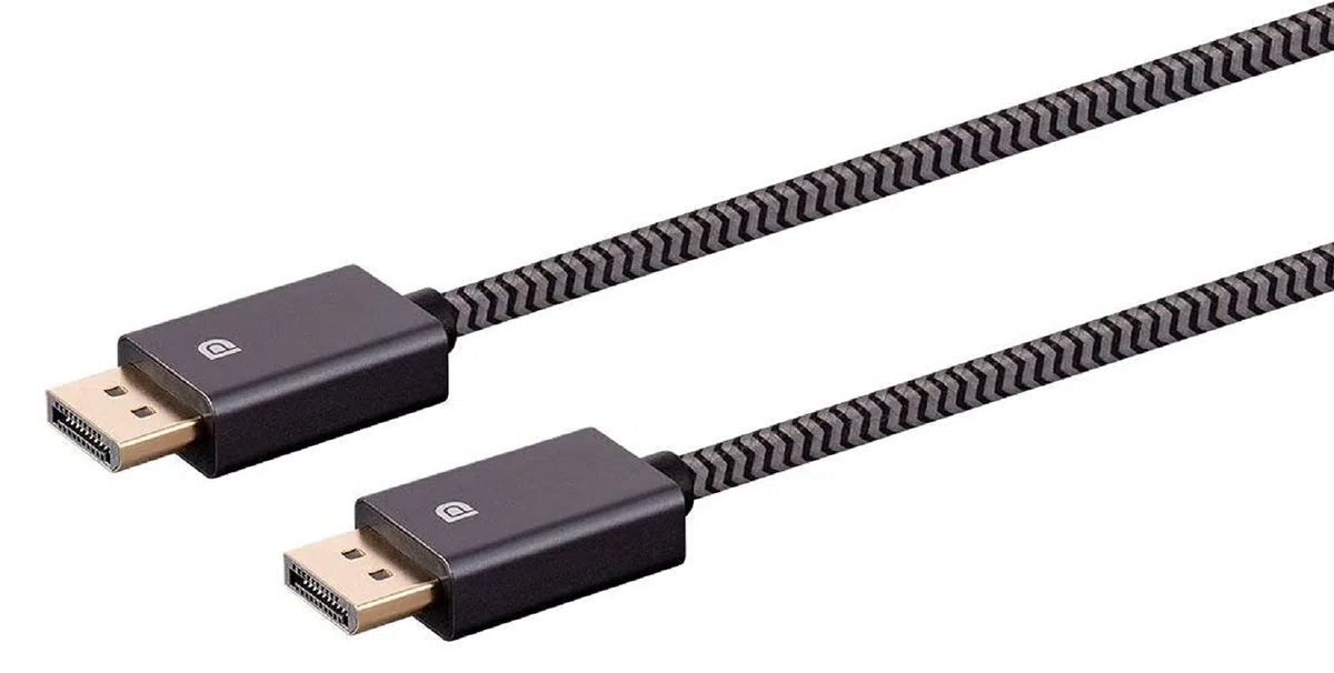 Monoprice Lot de 10 câbles DisplayPort 1.4 EasyPlug en nylon tressé – Gris – 8K @ 60 Hz, jusqu'à 32,4 Gbit/s, compatible avec PC, ordinateur portable, TV, projecteur