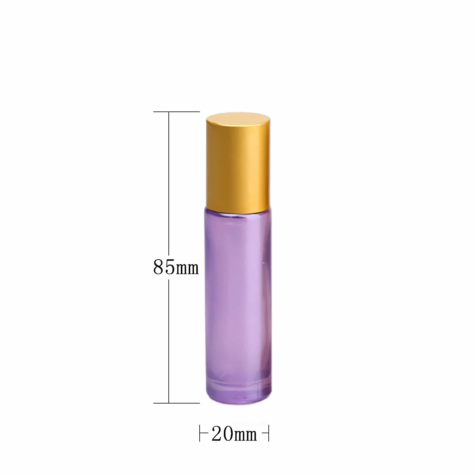 Flacons à Bille pour Huiles Essentielles 10ml, Lot de 12 Bouteilles Roll-on en Verre Mixte avec Couvercle Or et Rouleau en Acier Inoxydable