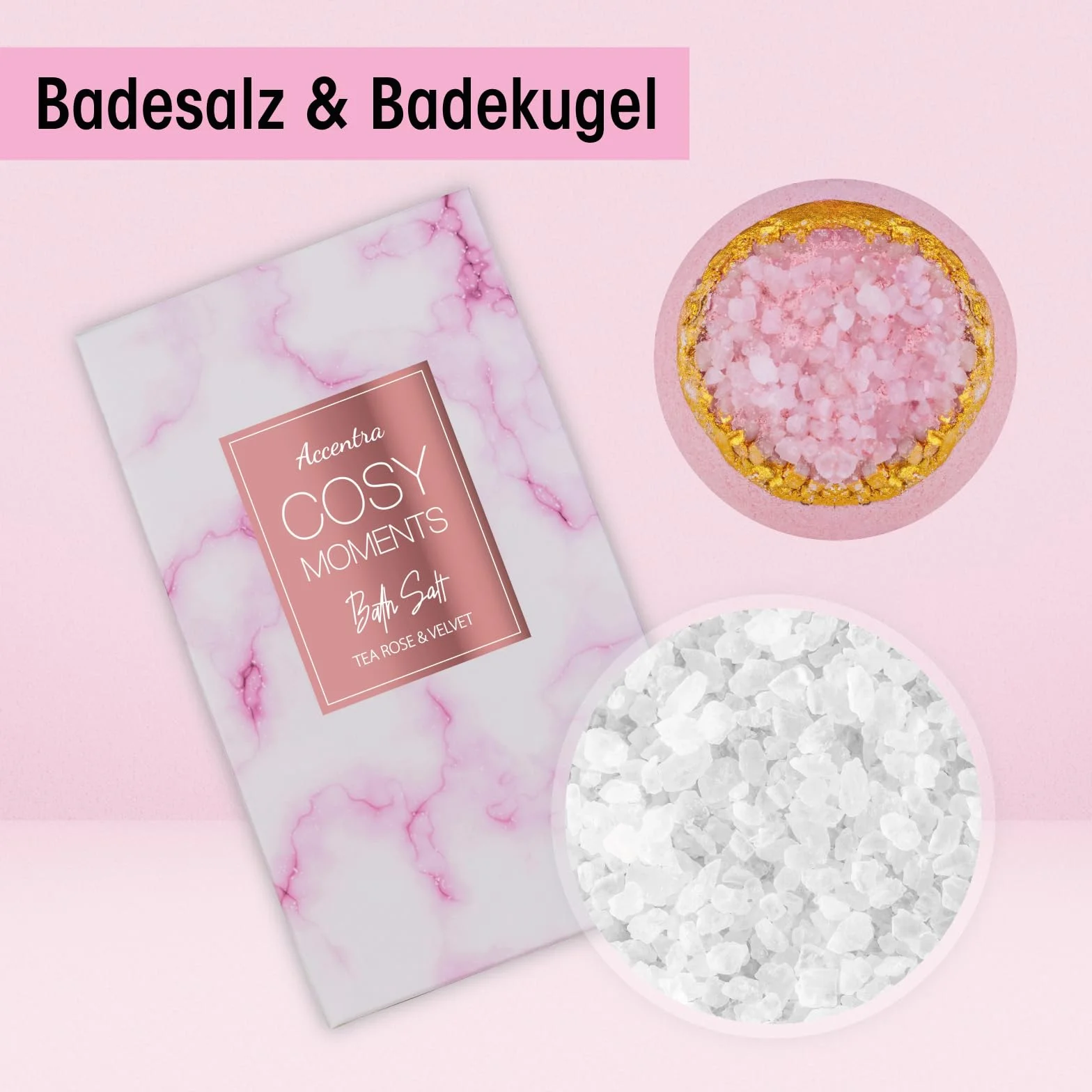 Accentra COSY MOMENTS Set de bain et de douche rose Coffret cadeau bien-être 7 pièces