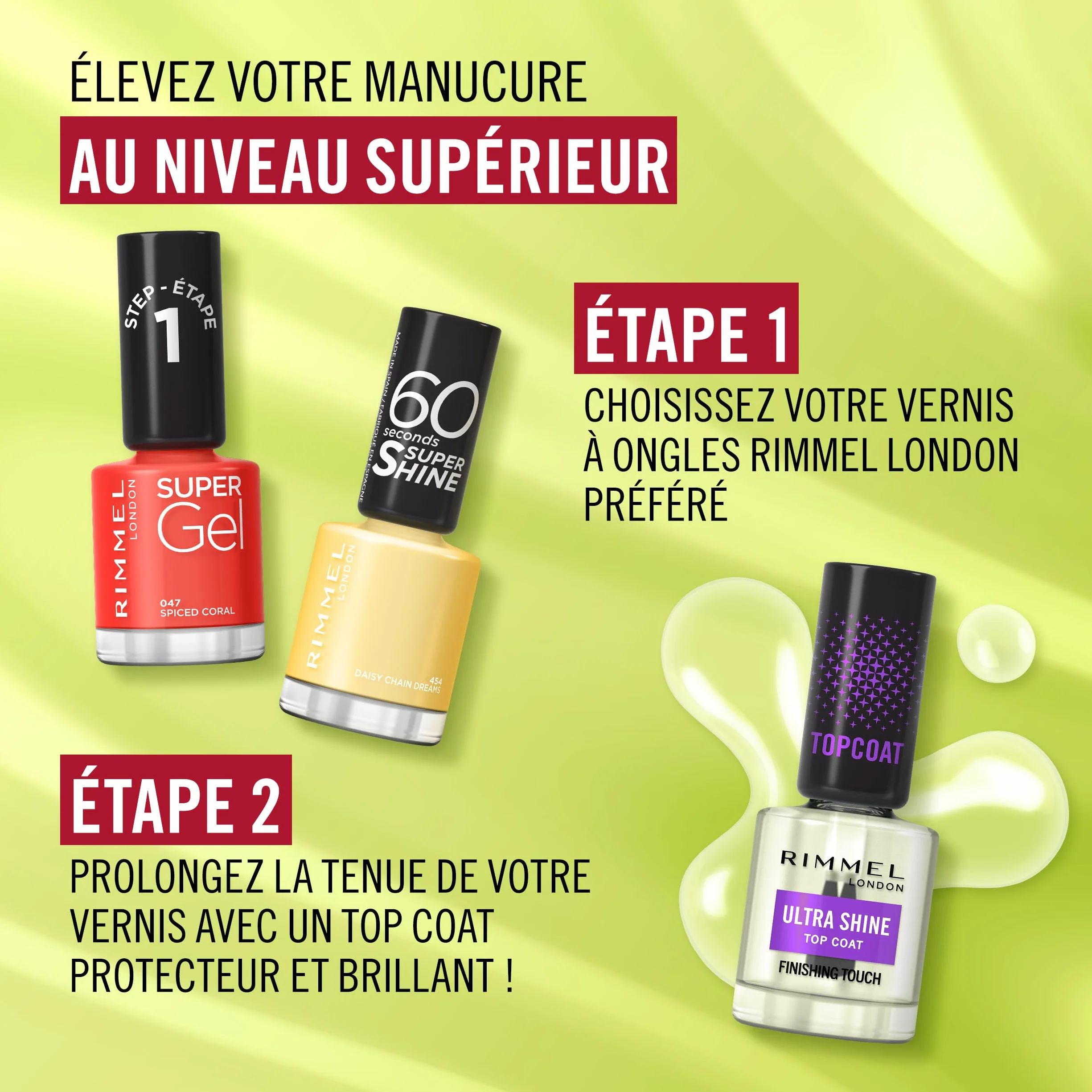 Rimmel London Ultra Shine Vernis top coat effet ultra-brillant 12 ml