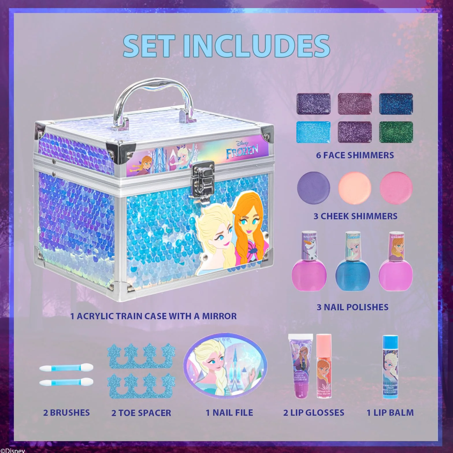 Frozen Coffret Maquillage Enfant Gloss & Vernis Valise Beauté