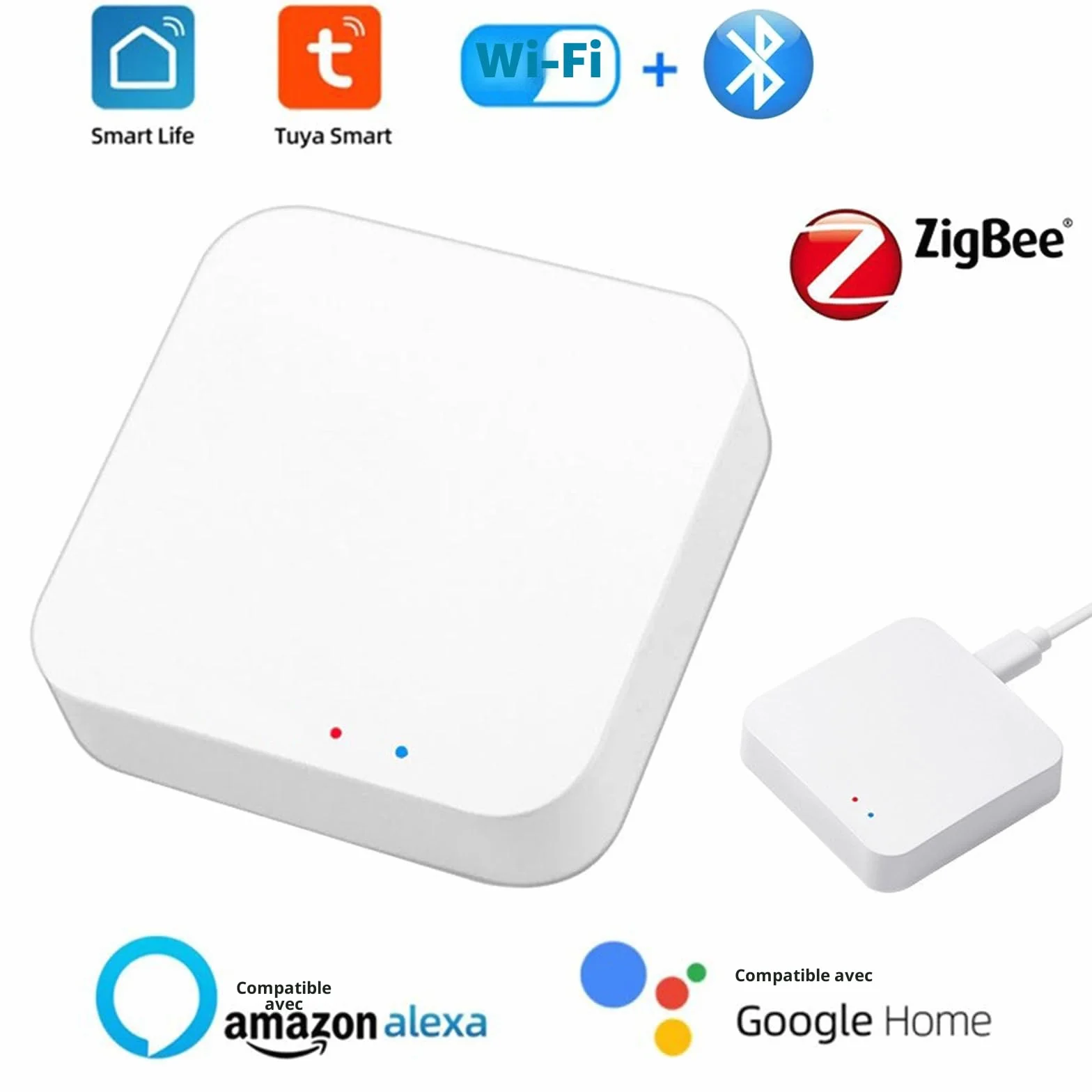 Zigbee Hub WiFi Bluetooth Dual Mode Gateway Tuya Smart Home Bridge Wireless Control Intelligent Gateway