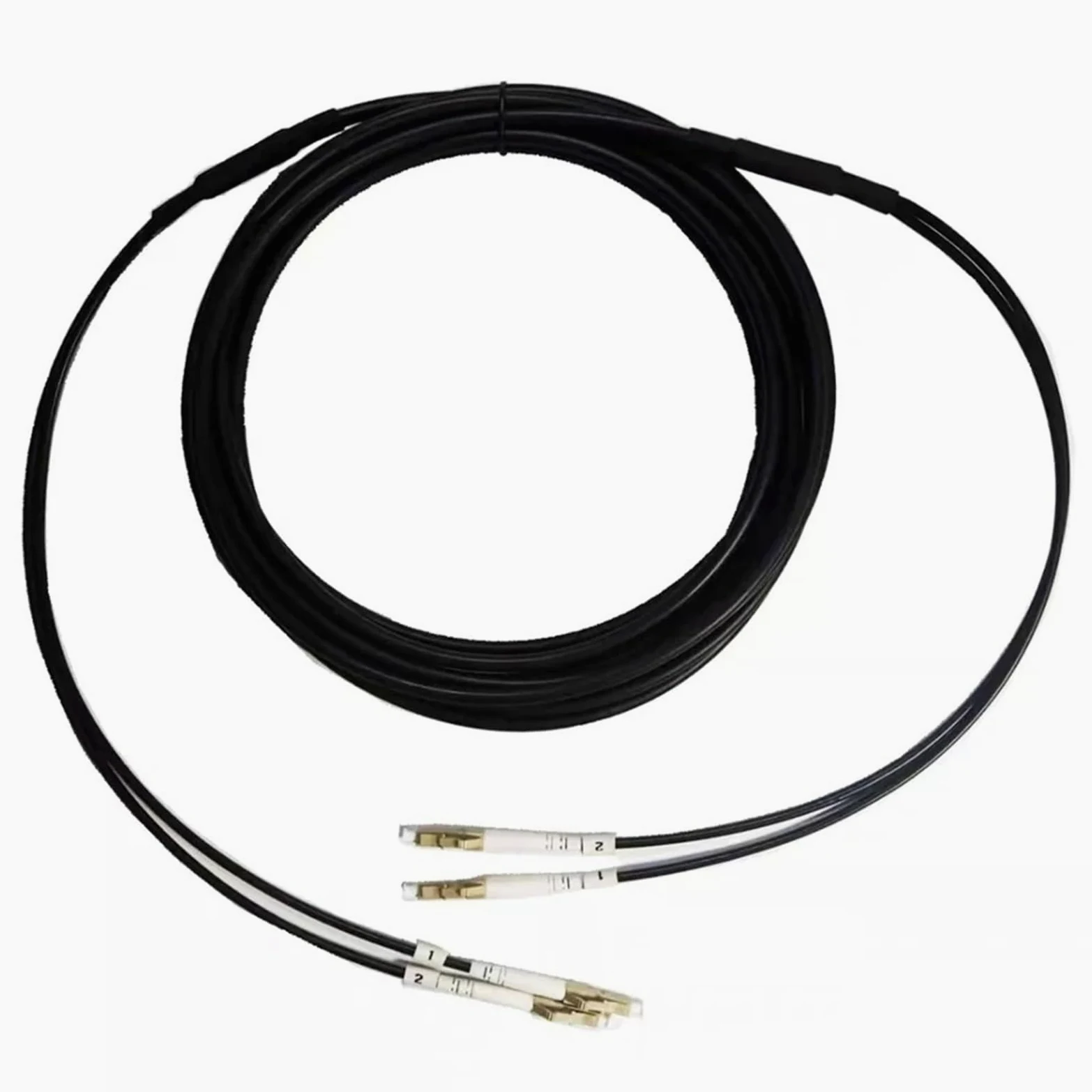 OM3 Cordon de raccordement en fibre optique blindée TPU 1 à 300 m 2 cœurs pour extérieur (120 m 1 pièce, ST-FC)
