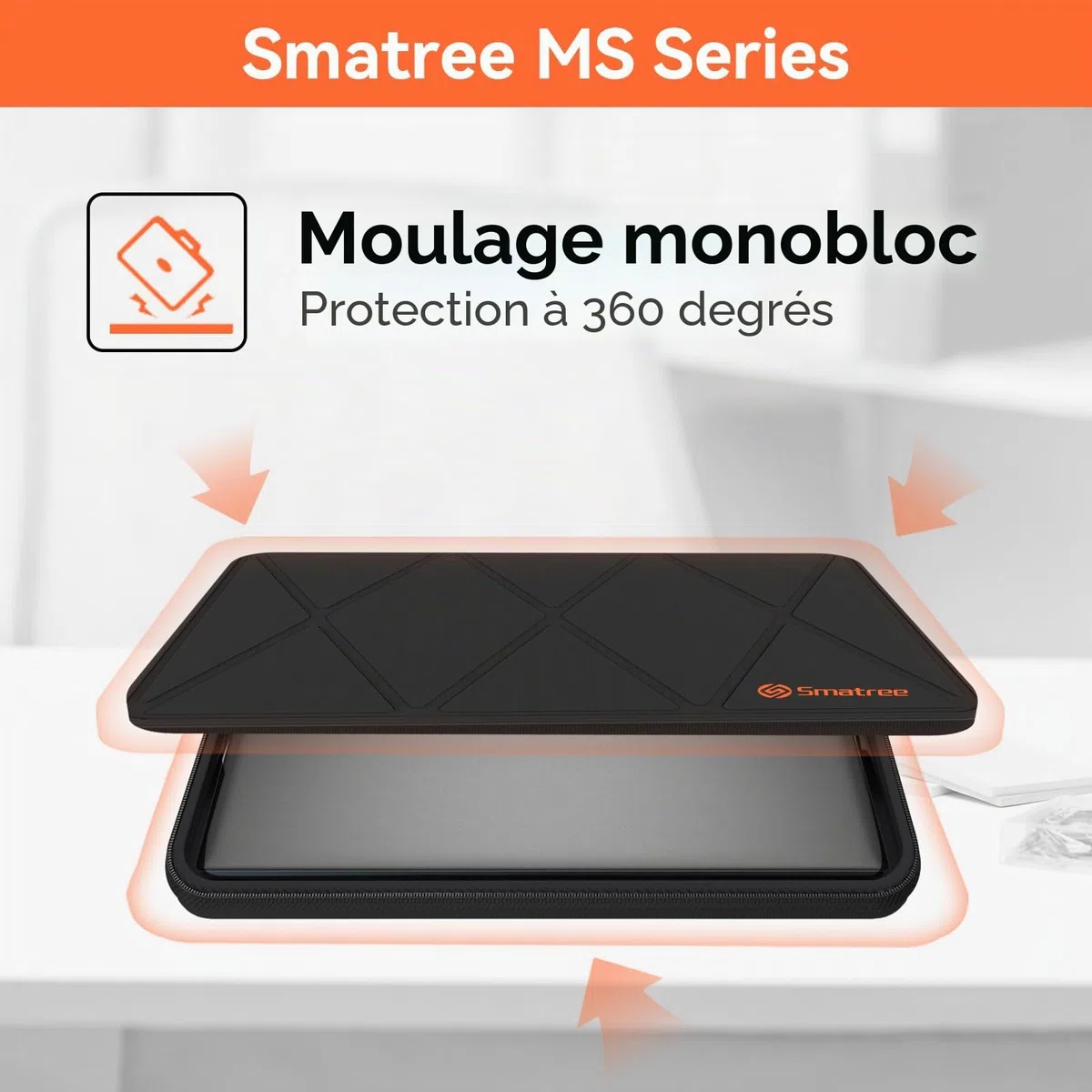 Smatree MS56 Housse de Protection en EVA Rigide avec Support Compatible pour 14 Pouce Lenovo ThinkPad L14 Gen 5/X1 Yoga Gen8/7/6 2 in 1,X1 Carbon Gen11/10,pour IdeaPad Flex 5i/5,ThinkBook 14 Gen 6/7
