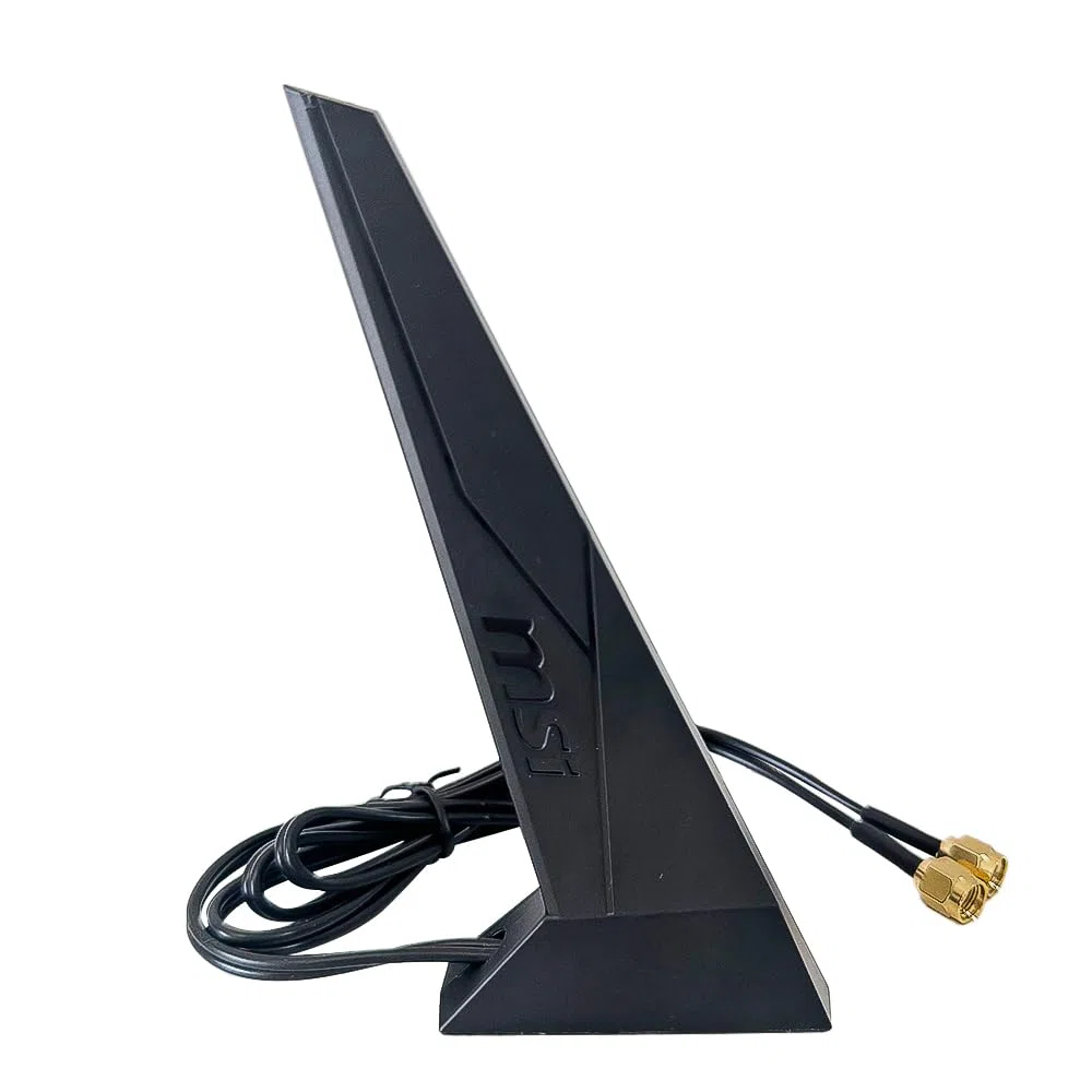 Antenne WiFi 6 pour carte mère MSI RP-SMA 2T2R double bande WiFi 6E antenne 2,4 GHz 5 GHz Base magnétique Adaptateur PC ordinateur de bureau