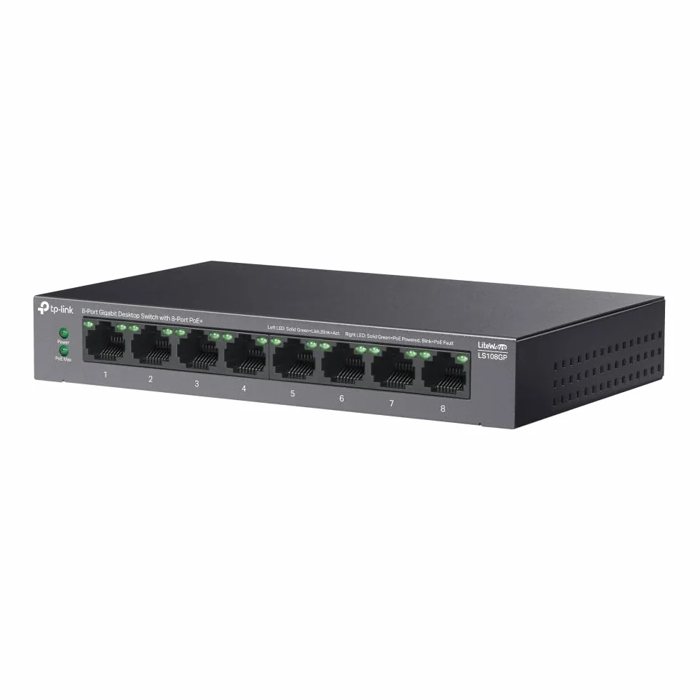 TP-Link LS108GP 8-Port Gigabit PoE+ Switch
