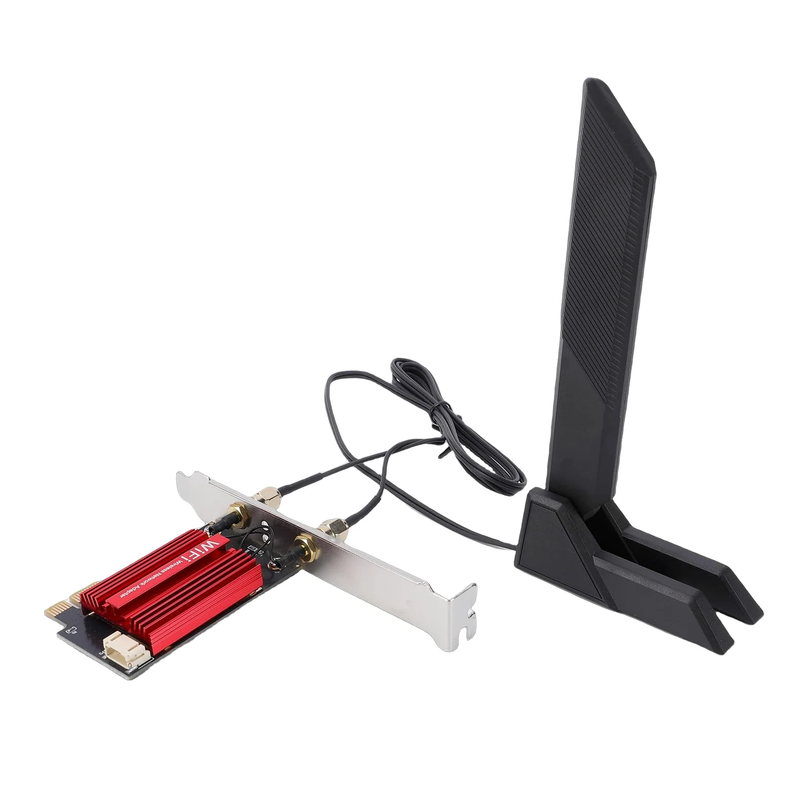 KIMISS Carte Réseau Fil WiFi 7 PCIe, Adaptateur Bande 6G/5G/2.4G pour 10/11, Prise en Charge Bluetooth 5.4, Haute Vitesse 2880 Mbps