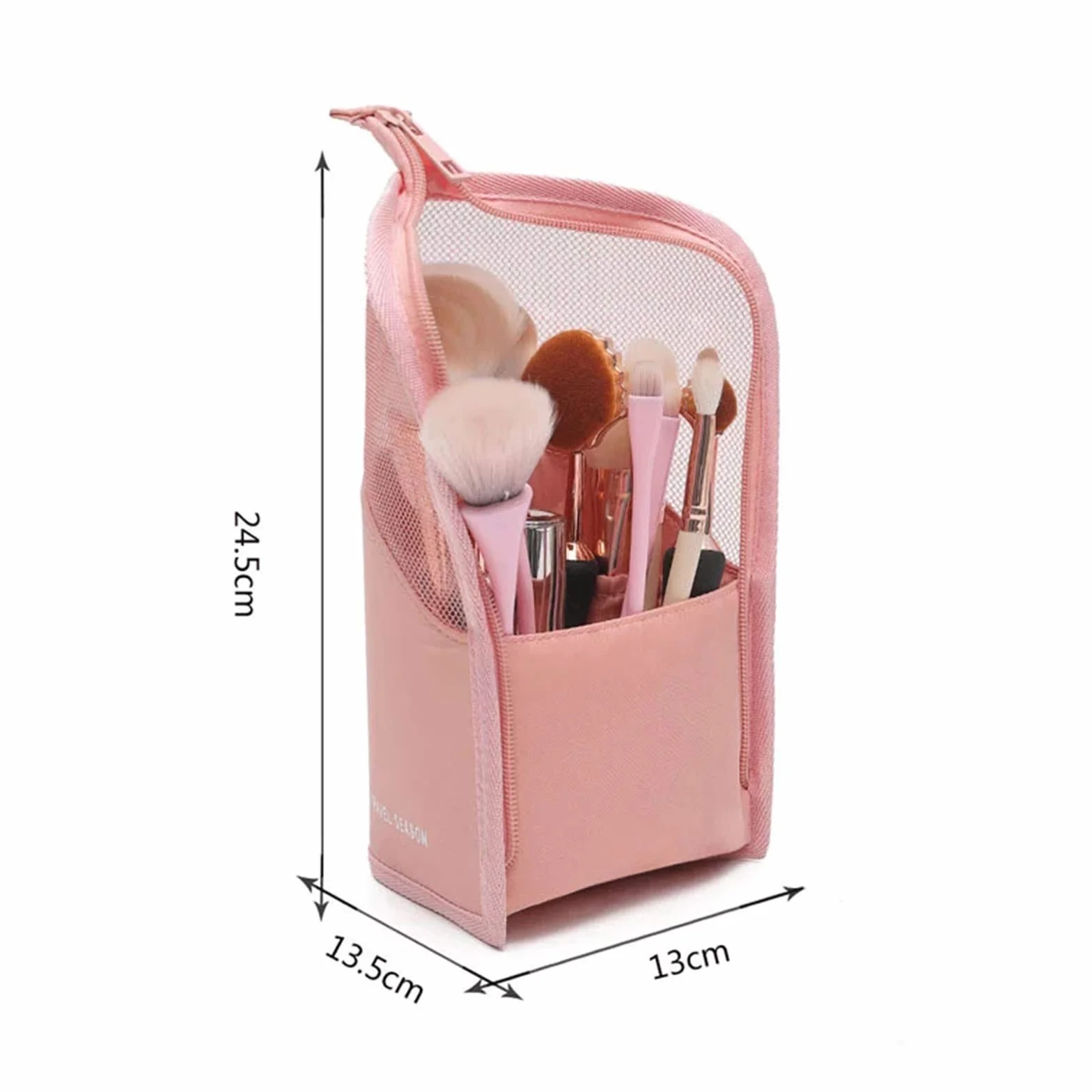 Sac de Pinceau de Maquillage Multifonctionnel Porte-Pinceau de Voyage Étanche Translucide