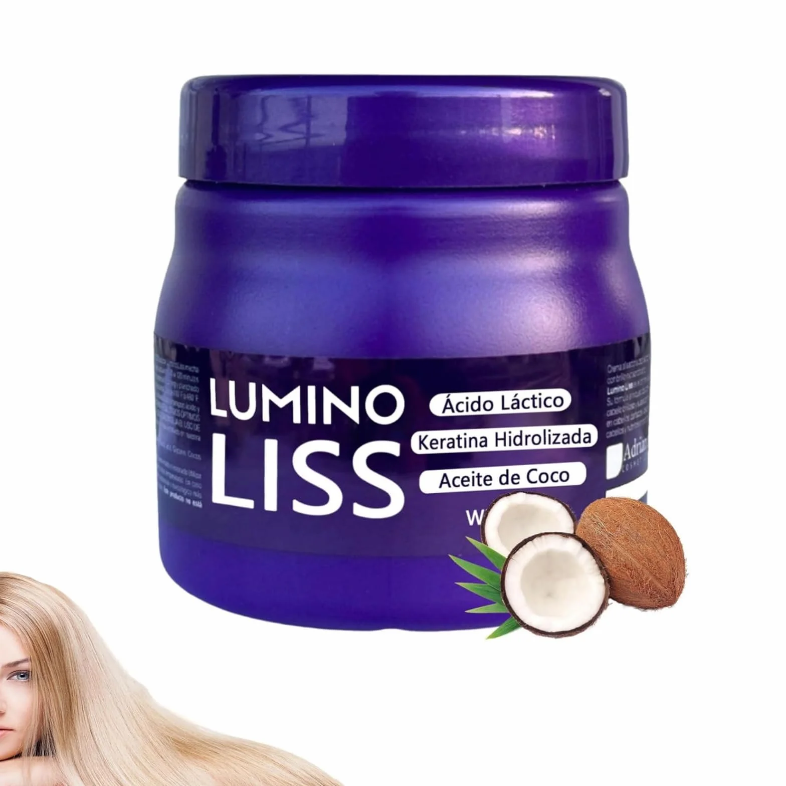 Lumino Liss sans Formol Crème lissante Cheveux Lisses et Soyeux sans frisottis Brillance Longue durée