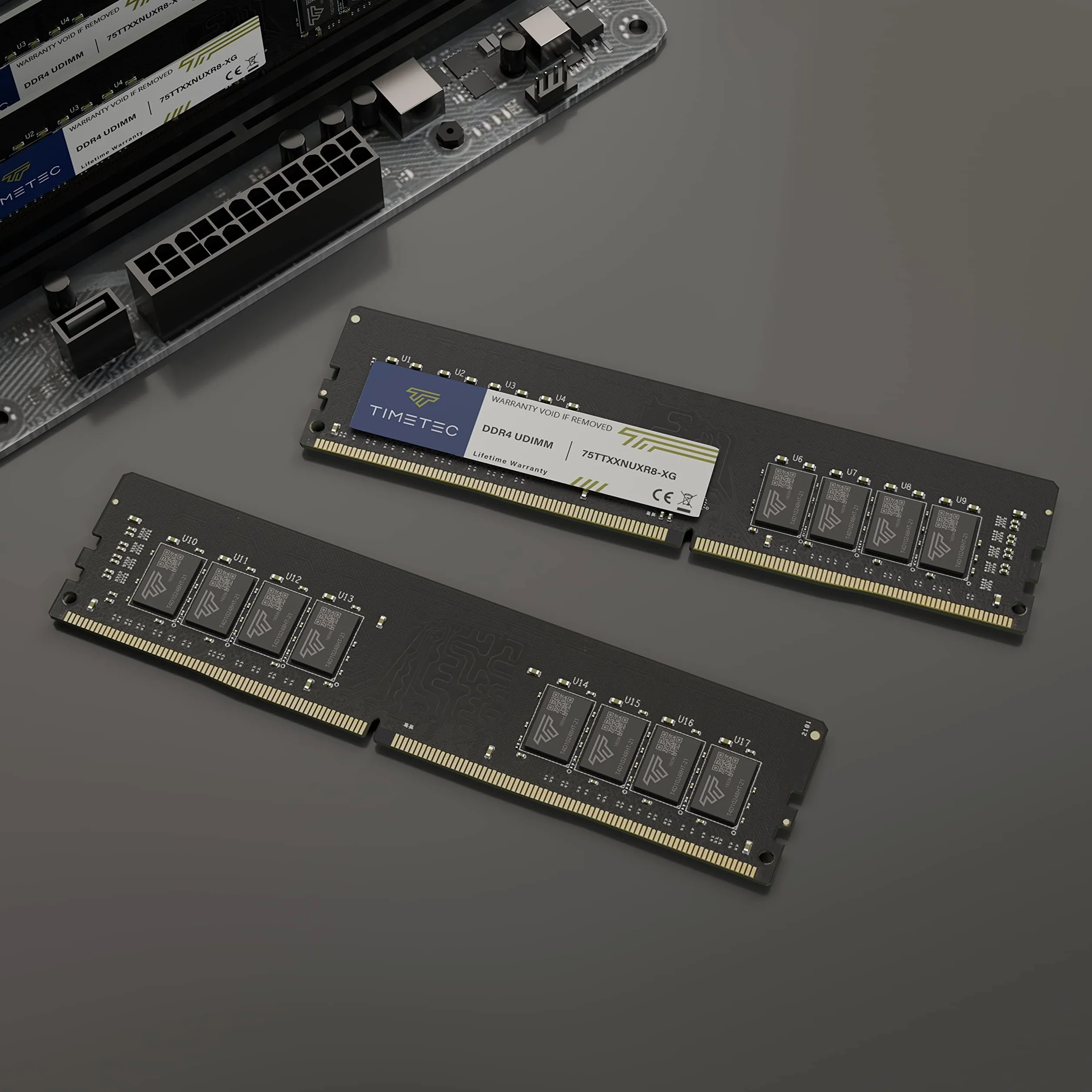 Timetec 8 Go DDR4 2400 MHz PC4-2400T PC4-19200 UDIMM Module Mémoire DIMM pour PC de Bureau