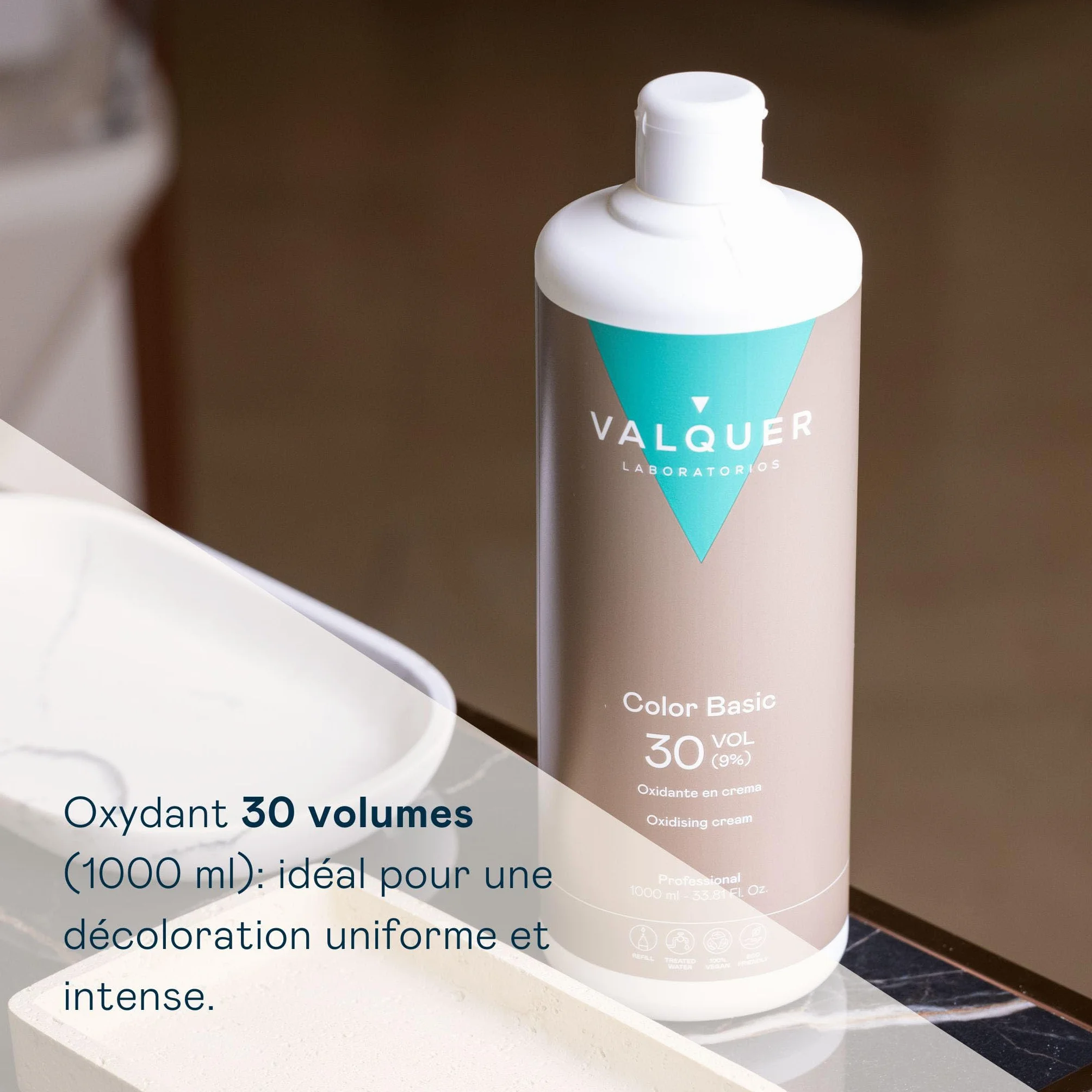 Kit Décoloration Cheveux Professionnel Vegan Décoblue 500 g + Oxydant 30 Vol 9% 1000 ml, Éclaircissement 6 Tons