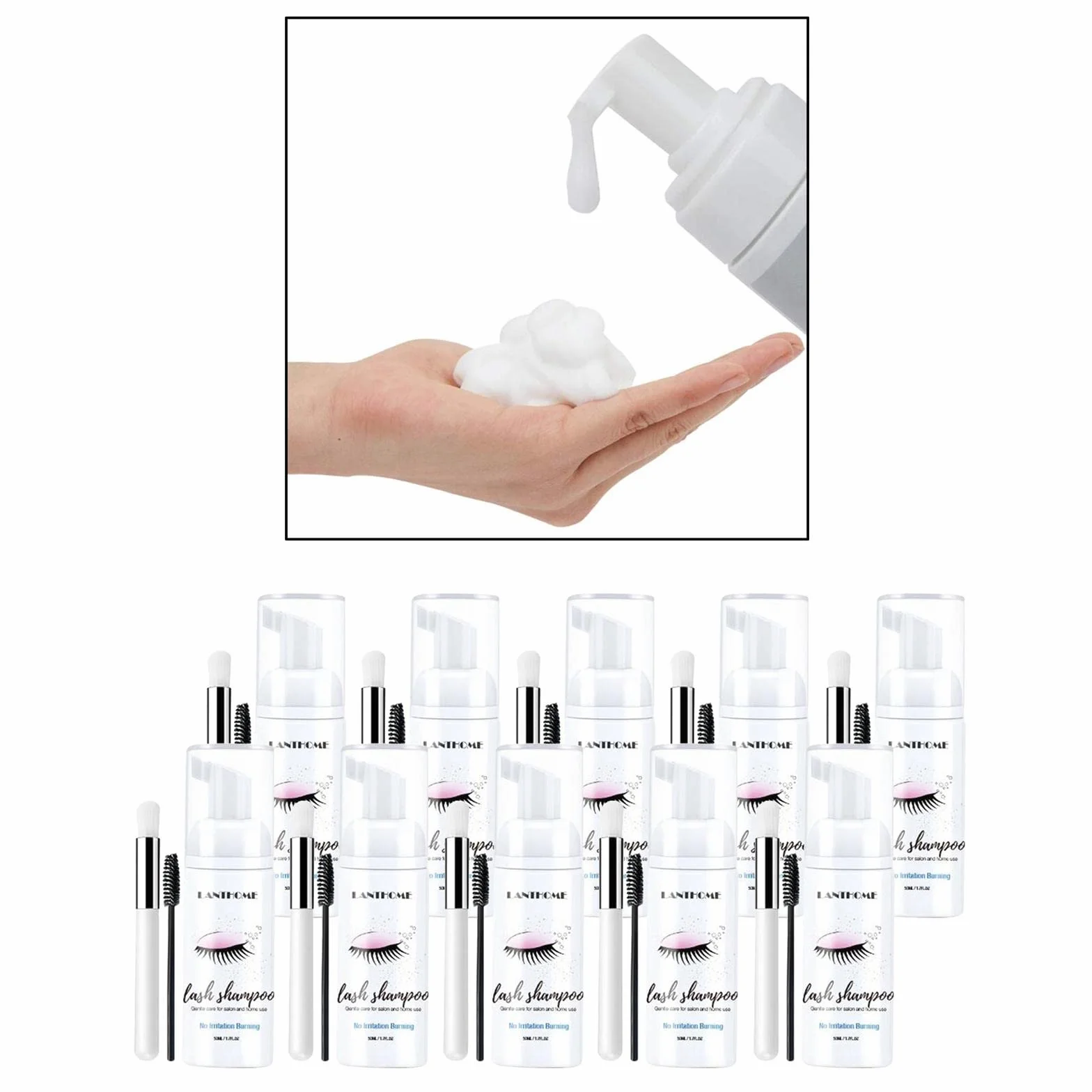 Shampoing Mousse Nettoyante Extension de Cils Nettoyant Doux Naturel