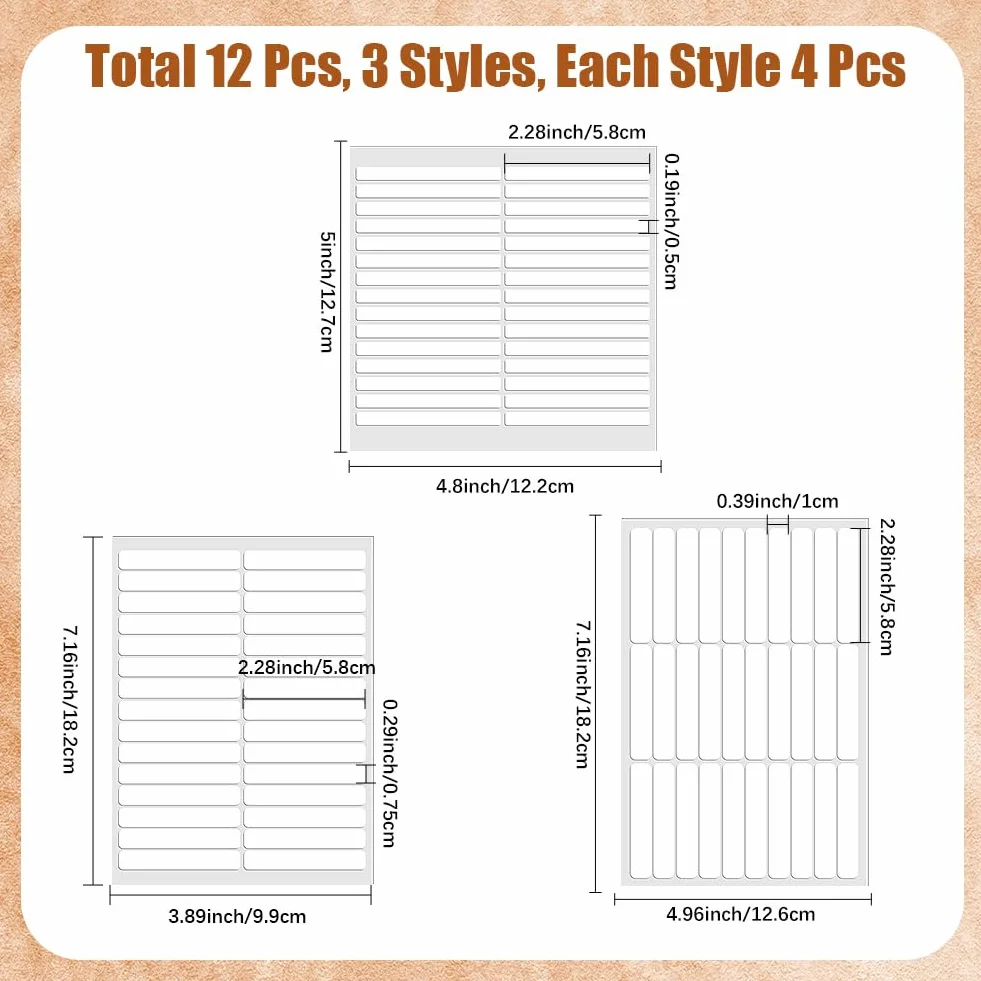 Craspire 12Pcs Ruban À Ongles Double Face Transparent Amovible Nail Art Adhésif Outils De Fixation