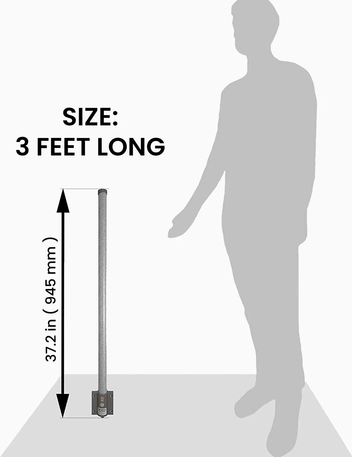 Antenne Omni extérieure WiFi Gain 12 DB 2,4 GHz Support de Toit (90 cm de Long) Extension réseau sans Fil/Répéteur de portée (connecteur de câble N-Femelle) Maison/RV/Camping/Bateau Amplificateur de