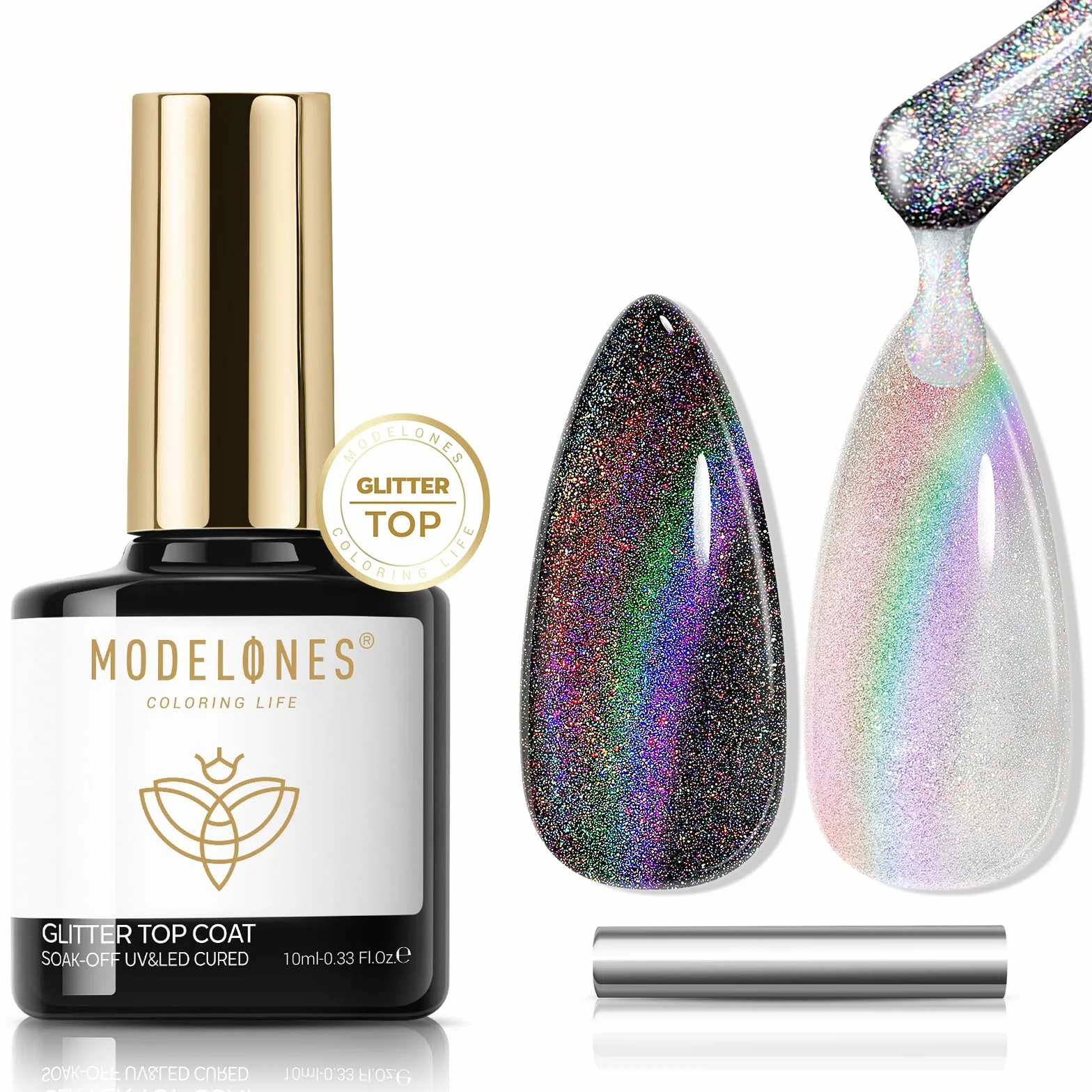 Modelones 9D Cat Eye Gel Top Coat Semi Permanent Magnétique 10ML No Wipe Vernis À Ongles