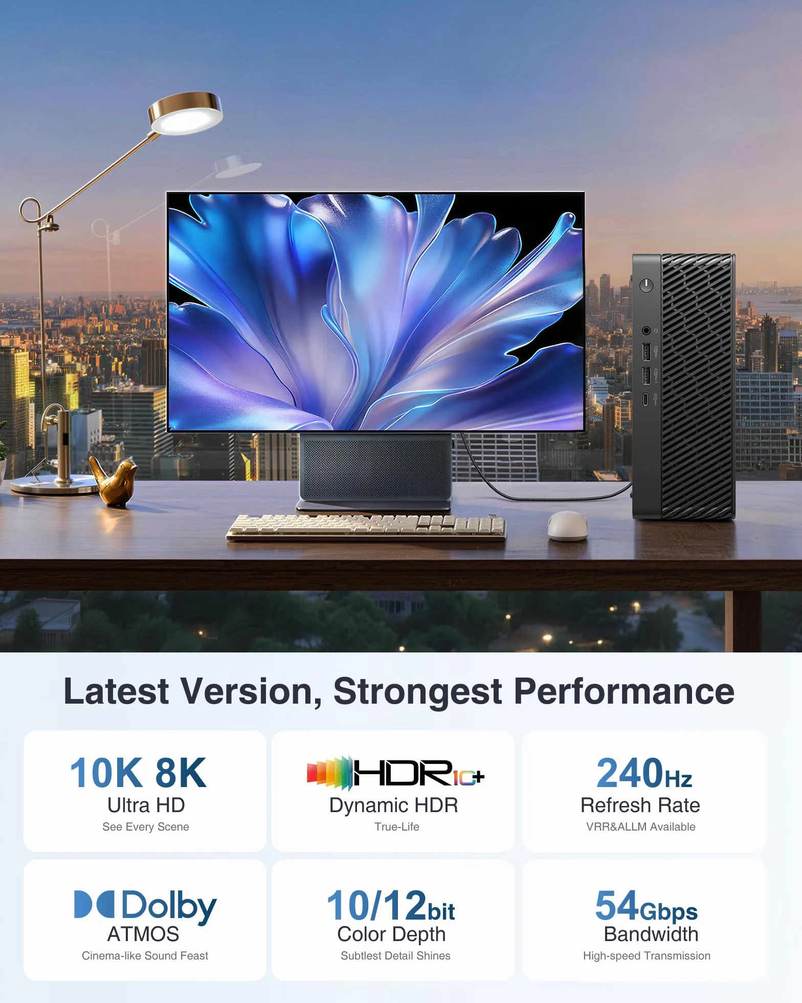 Câble DisplayPort 2.1 54Gbps 2M, Certifié DP vers DP 4K 240Hz 165Hz 144Hz 120Hz 10K 8K 60Hz Nylon Tressé UHBR HDCP2.3 FreeSync G-Sync