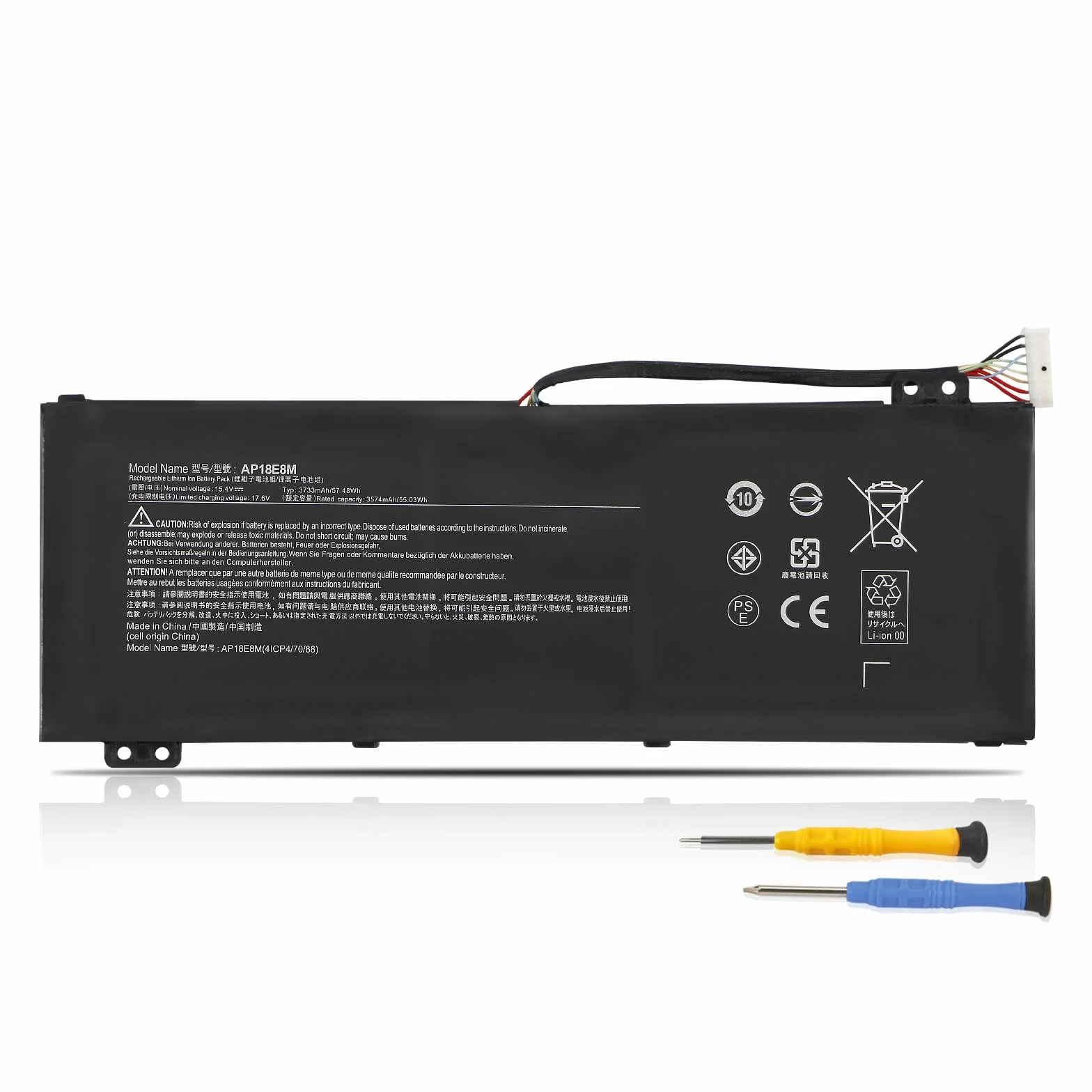 K KYUER AP18E8M AP18E7M Batterie pour Acer Nitro 5 AN515-54 AN515-43 AN517-51 AN517-52 AN715-51 Aspire A715-74G Predator Triton 300 PT315-51 PT315-52 Helios 300 PH315-52 PH317-53 ConceptD 3 5 Pro