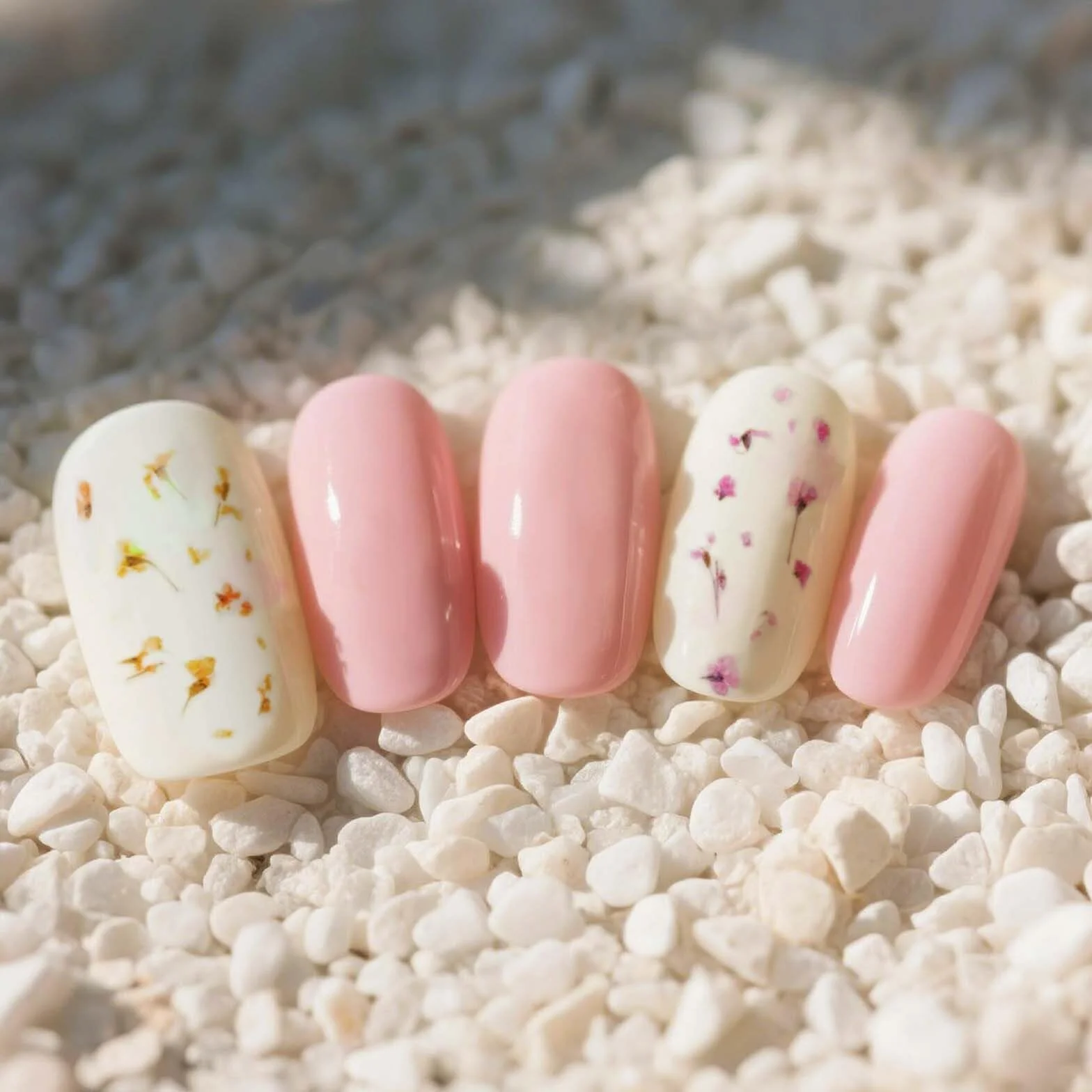 3 Pièces Fleurs Séchées Nail Art Autocollants 3D Résine UV DIY Manucure Ongles