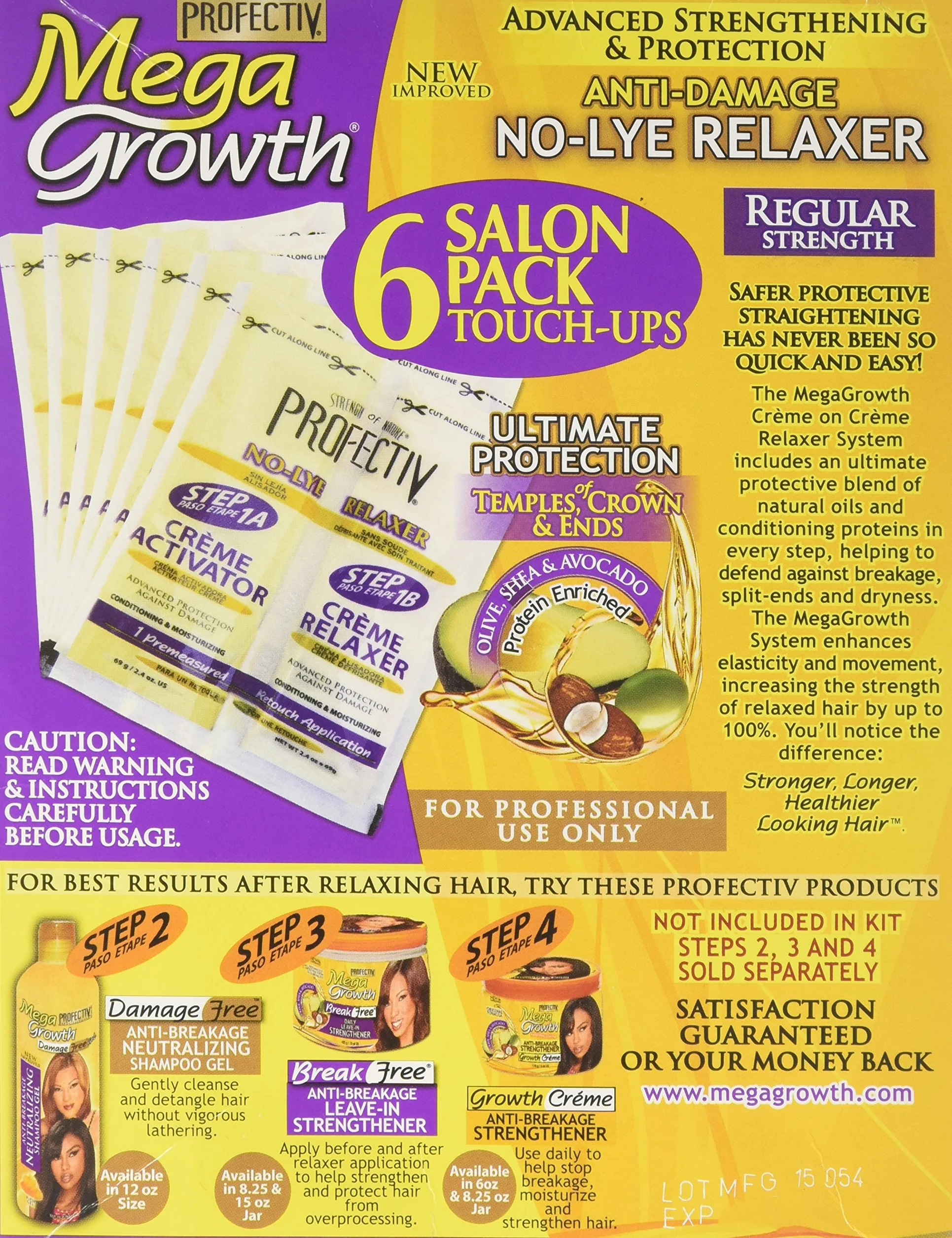 Profectiv Mega Growth Anti Damage No Lye Hair Relaxer Regular Strength