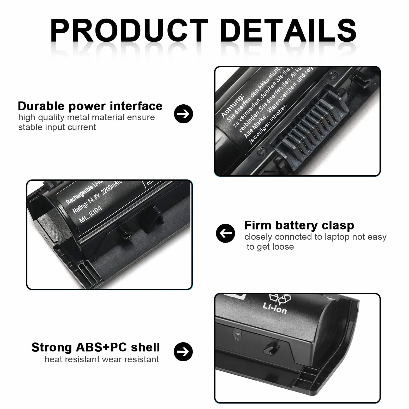 K KYUER 2600mAh RI04 RI06XL Notebook Batterie für HP ProBook 450 455 470 G3 Envy 15-Q001TX