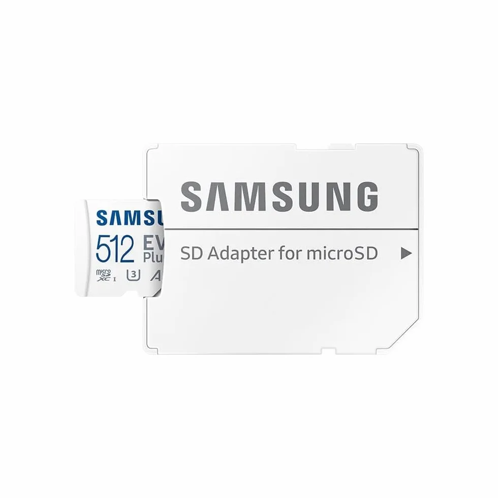 Samsung Carte Mémoire Micro SD Evo Plus 512 Go Classe 10 Adaptateur SD 160 Mo/s MB-MC512SA/EU