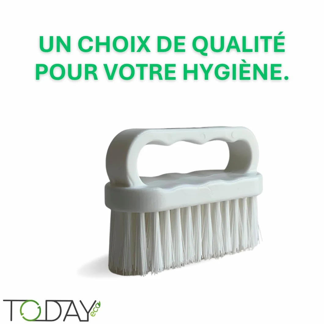 Brosse à Ongles Professionnelle Made in Italy, Brosse de Nettoyage Mains et Ongles avec Poignée Ergonomique