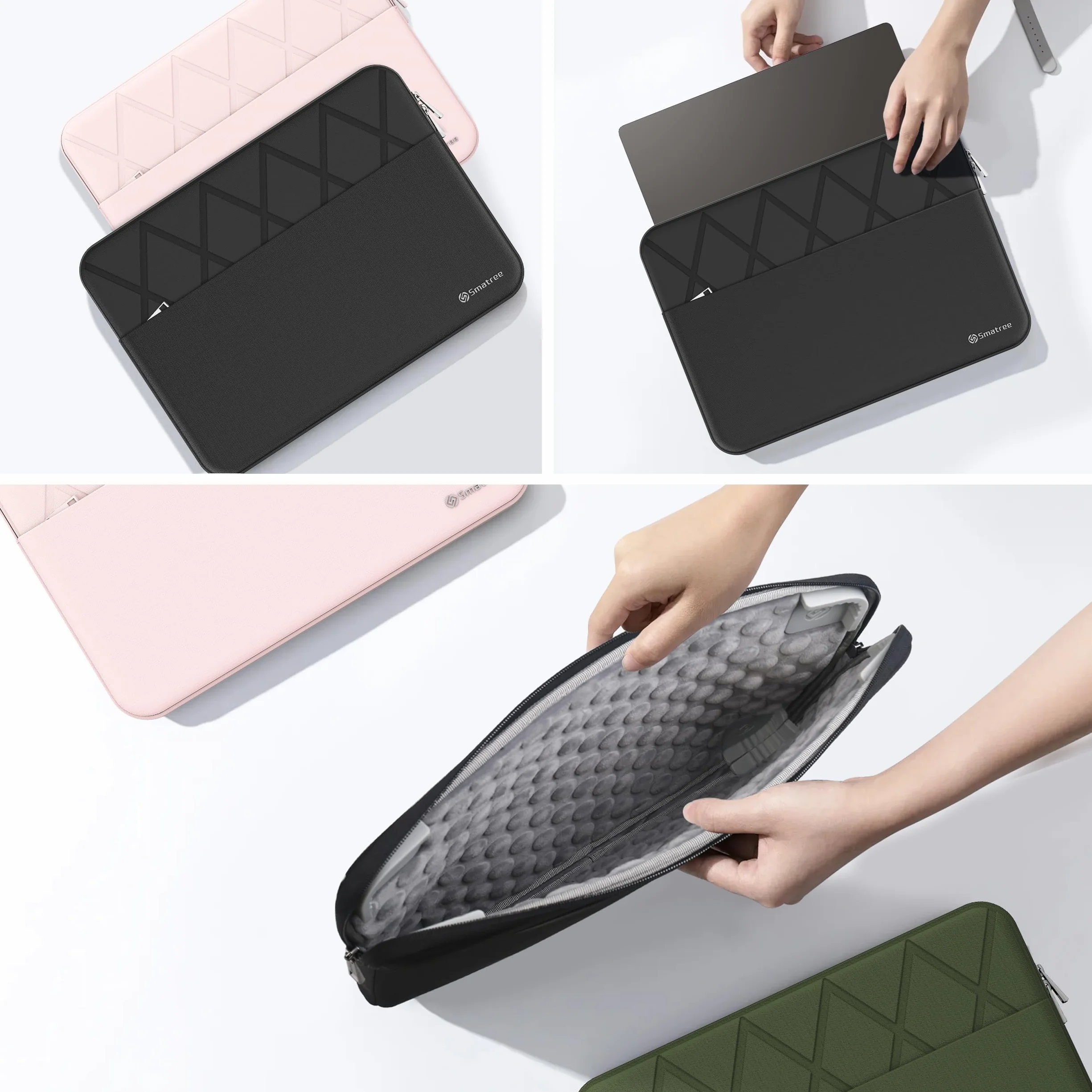 Smatree Housse pour Ordinateur Portable pour 14 Pouces Samsung Galaxy Book5/4/3 Pro,Samsung Galaxy Book4 Edge Copilot+PC, Étui avec Poche pour Accessoires,Design Antichoc breveté (E457)