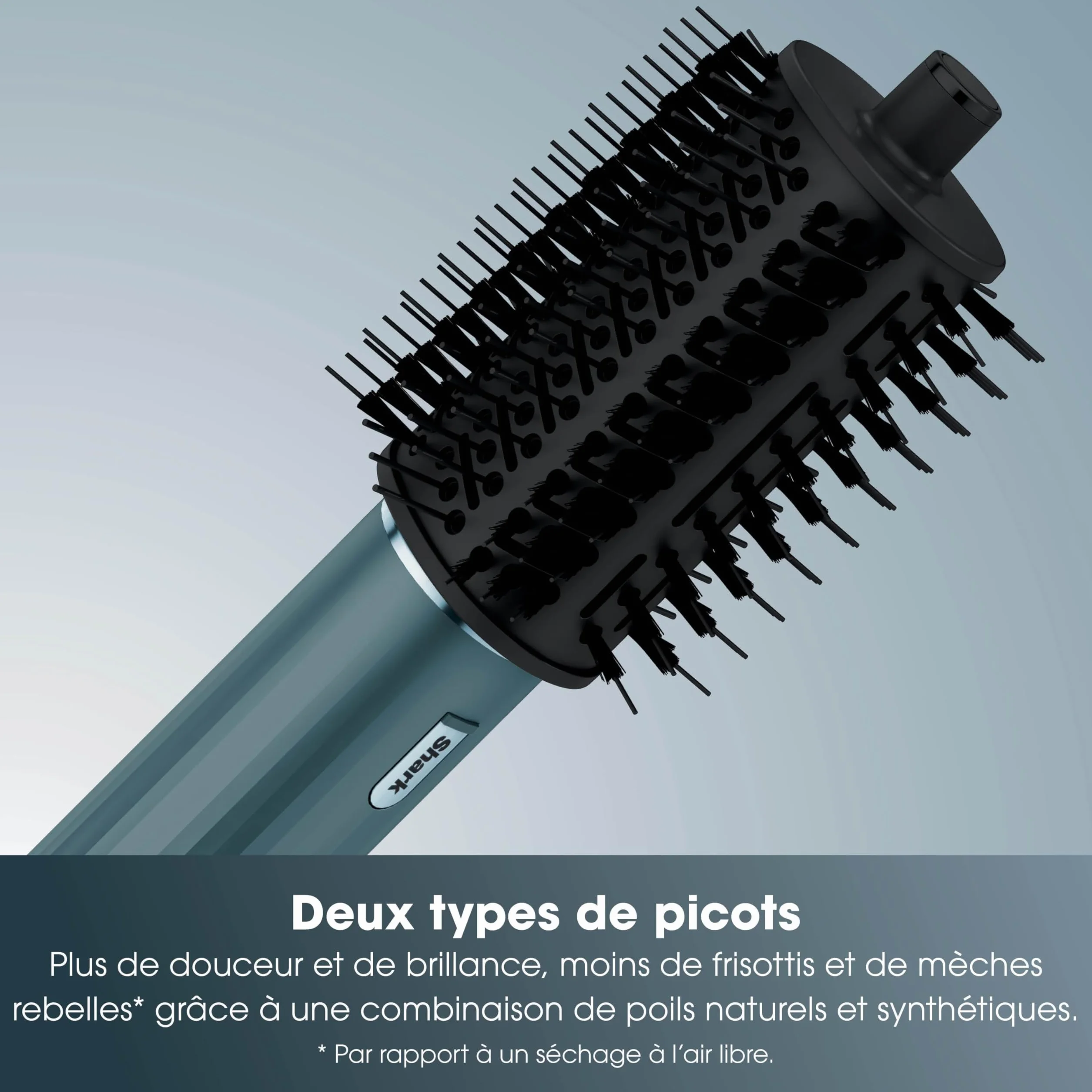 Shark FlexStyle HD456TLEU Bleu sarcelle Boucleurs à Air Anti-Frisottis Brosse Ovale Concentrateur