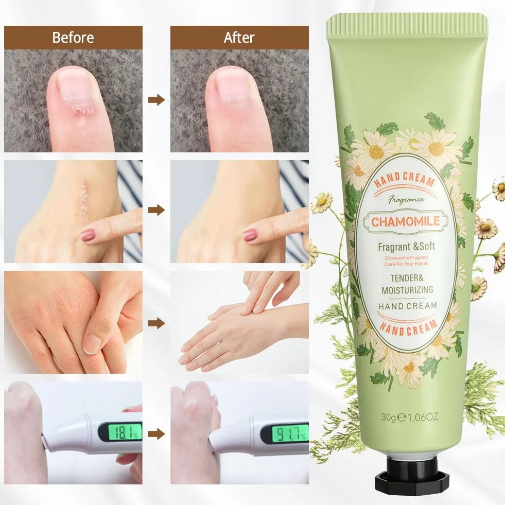 LOPHE Mini Crèmes pour les Mains 5 Pcs Ensemble Crème Hydratante Réparatrice Mains et Pieds Secs