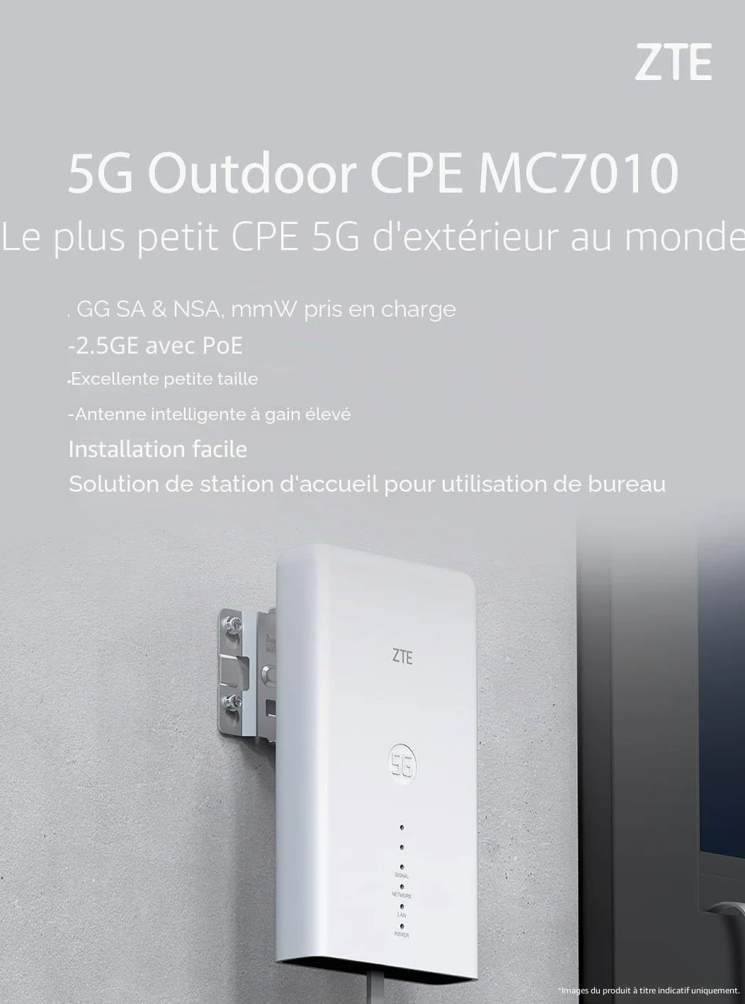 ZTE MC7010 5G Routeur d'extérieur WiFi