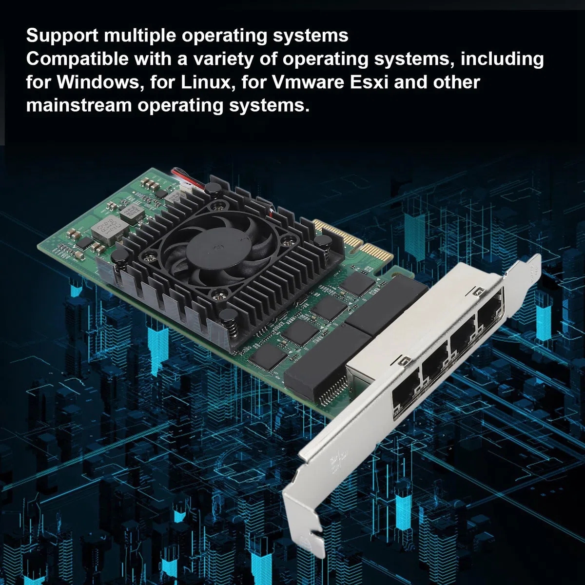 Ejoyous Carte Réseau PCIe 4 Ports 2,5G, Puce I210
