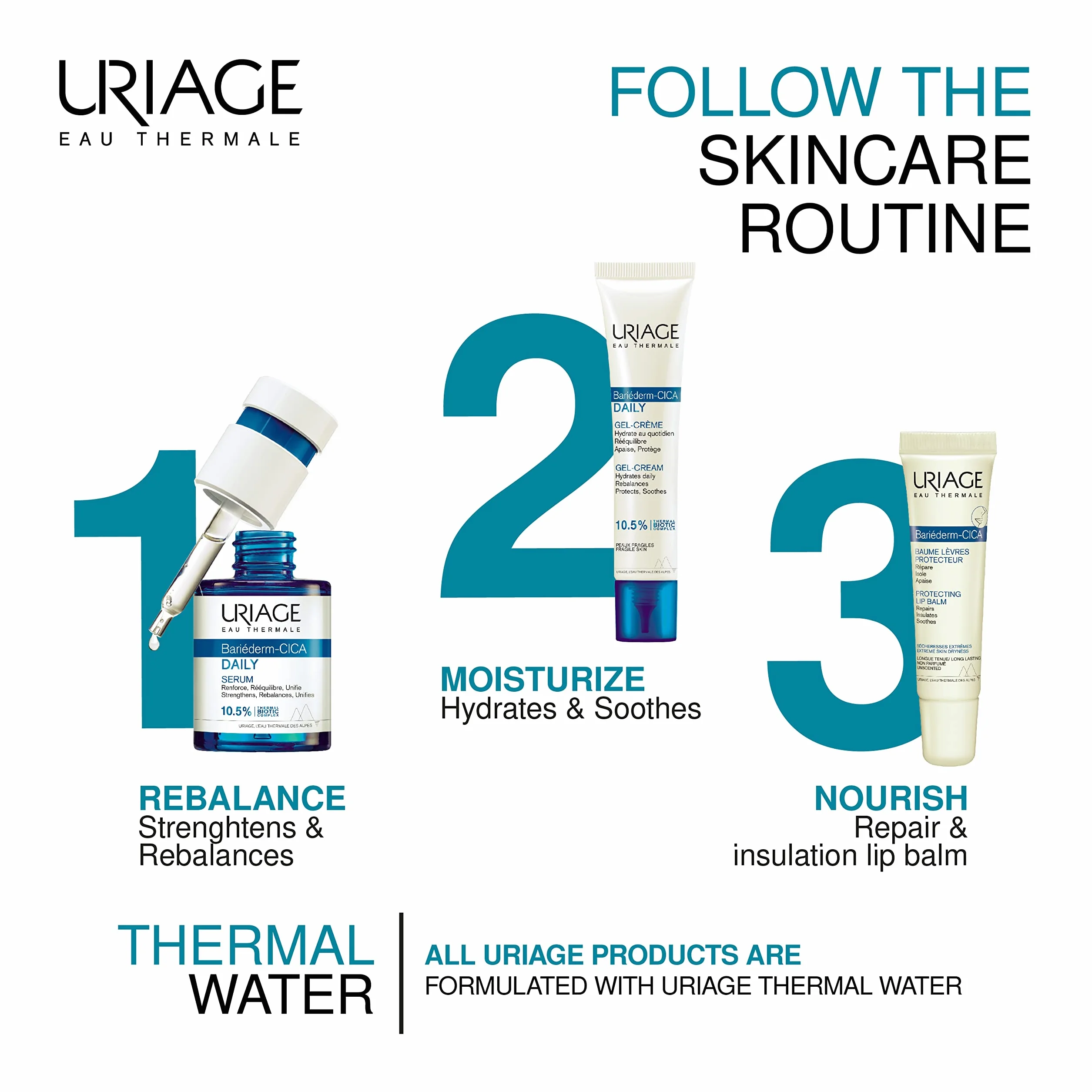 Uriage Bariéderm Cica-Lèvres Baume Protecteur 2x15ml
