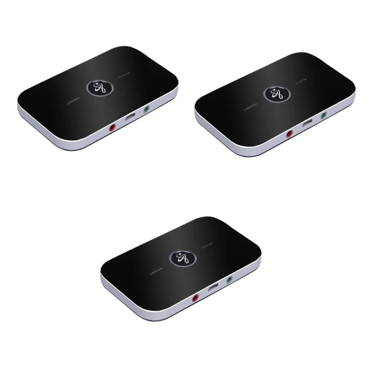 OSALADI 3pièces Adaptateur Transmetteur Et Récepteur Audio Aux pour TV Voiture Et Système Stéréo à Domicile Noir Couleur des Accessoires Aléatoire