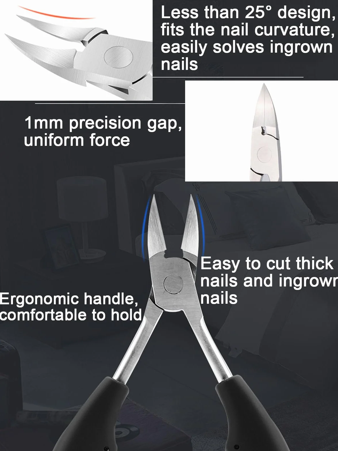 Kit Ongle Incarné Professionnel Acier Inoxydable Pedicure Correction