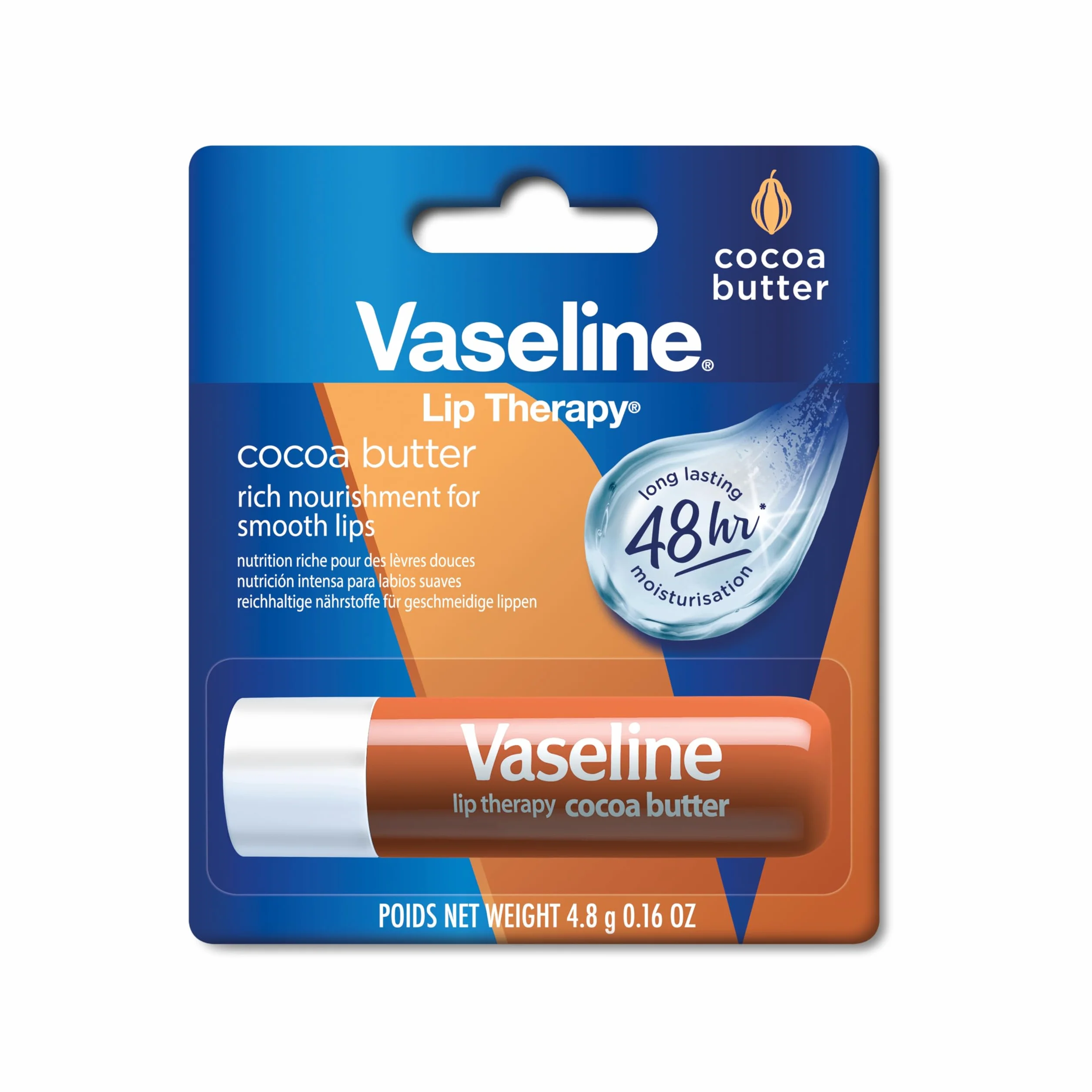 Vaseline Lip Therapy Cocoa Butter Baume à lèvres teinté beurre de cacao karité 2 x 4.8g