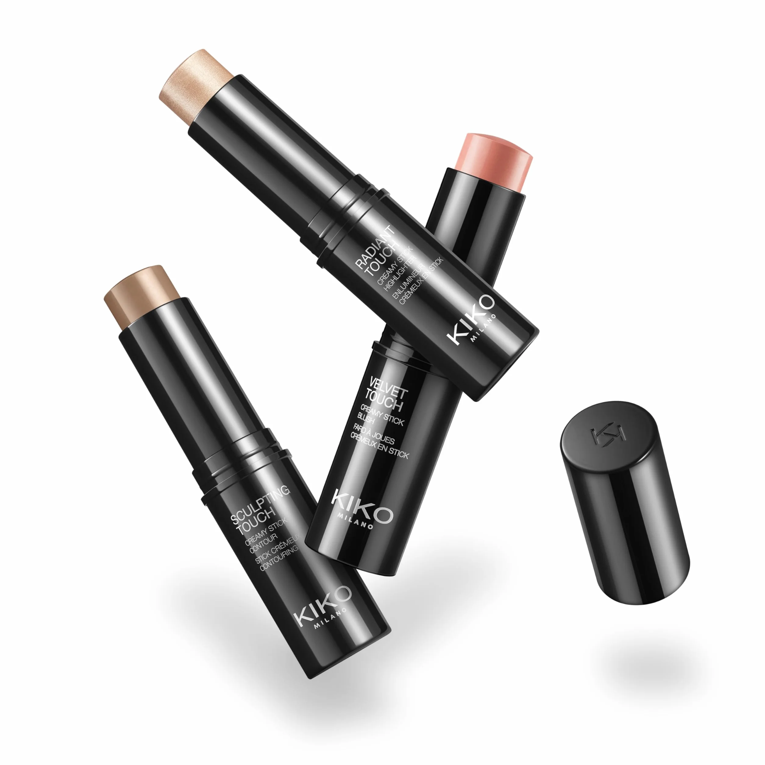 KIKO Milano Contouring Face Set 01 - Kit de Maquillage Visage avec 3 Sticks : Blush, Enlumineur et Contour