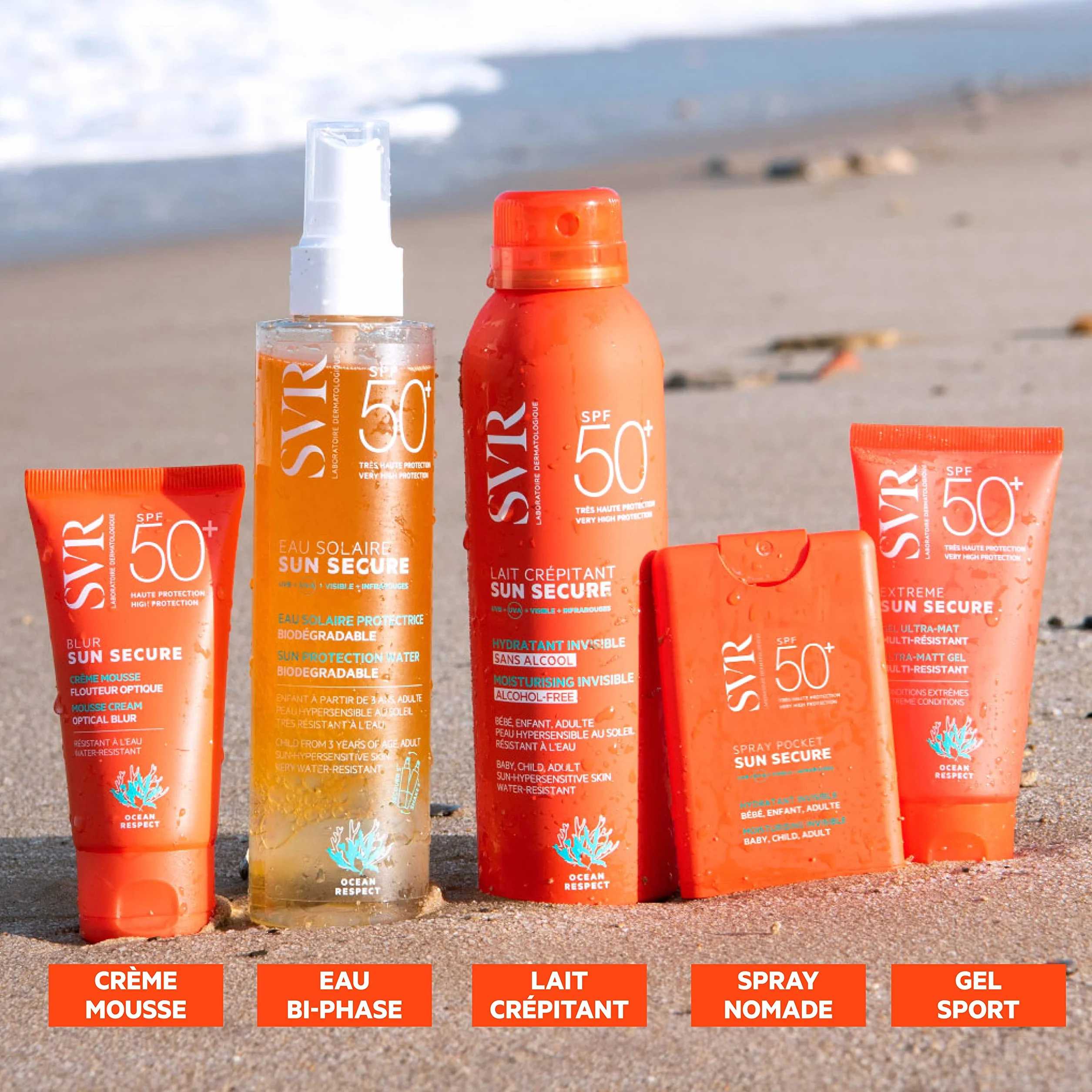 SVR Sun Secure Eau Solaire SPF50+ 200 ml Très haute protection UVA UVB Niacinamide Vitamine E